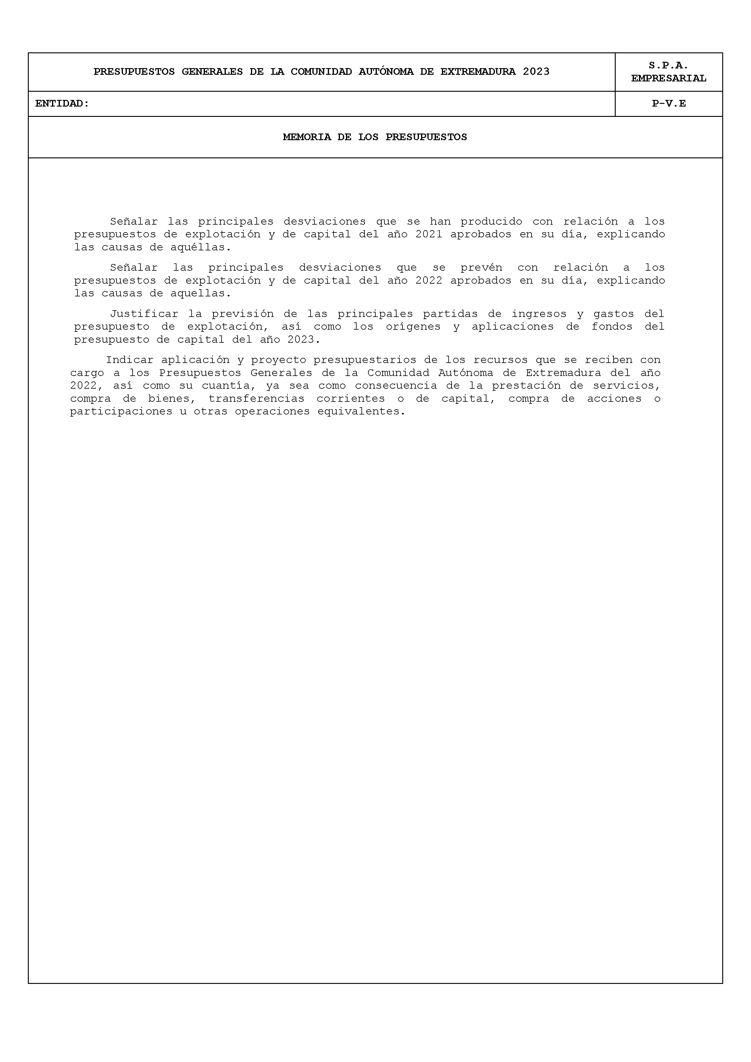 ANEXO XI FICHAS DE CUMPLIMENTACIÓN DEL SECTOR PÚBLICO AUTONÓMICO CON PRESUPUESTO ESTIMATIVO Pag 14