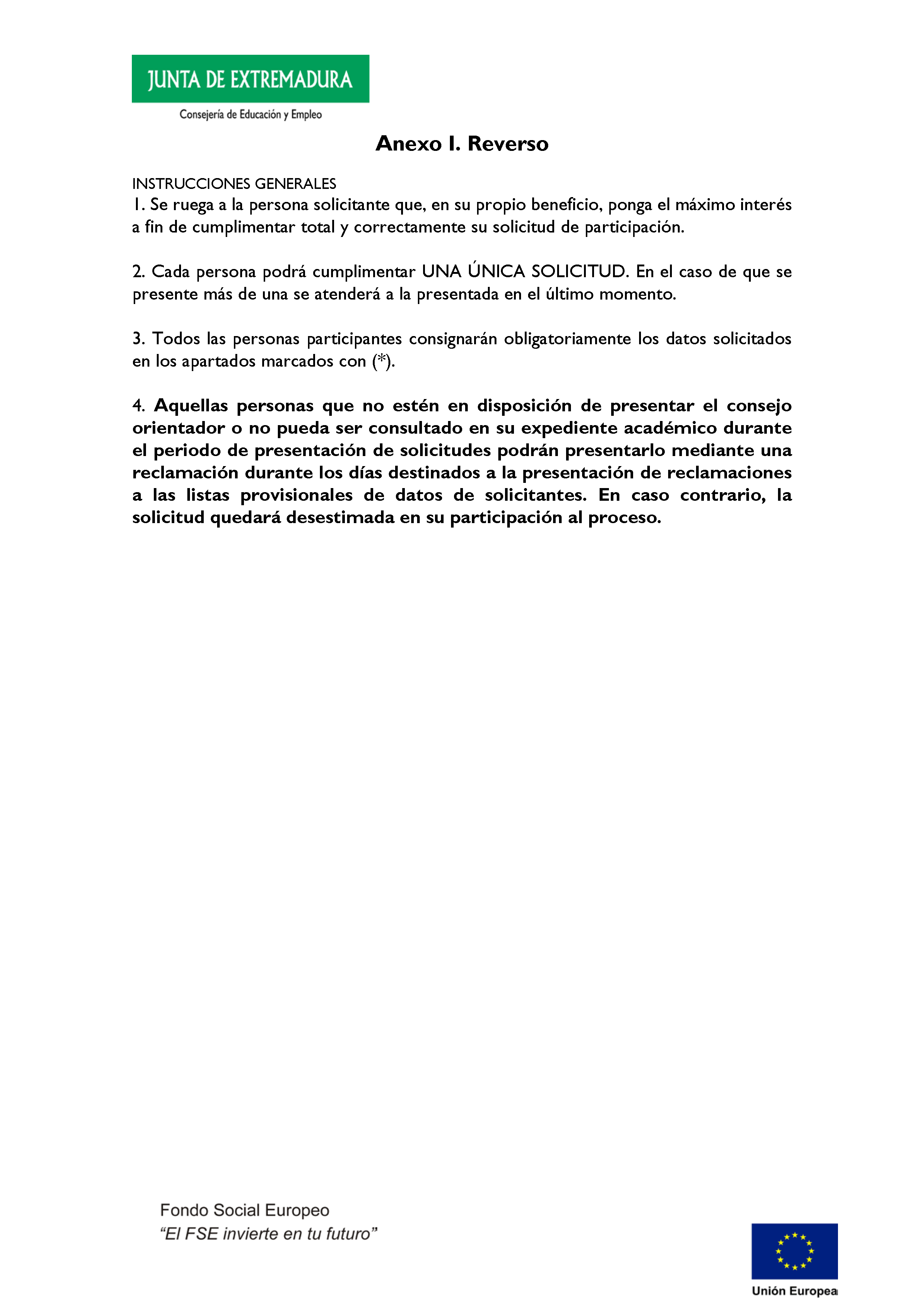 ANEXO I SOLICITUD UNICA DE ADMISION EN CENTROS PUBLICOS Pag 3