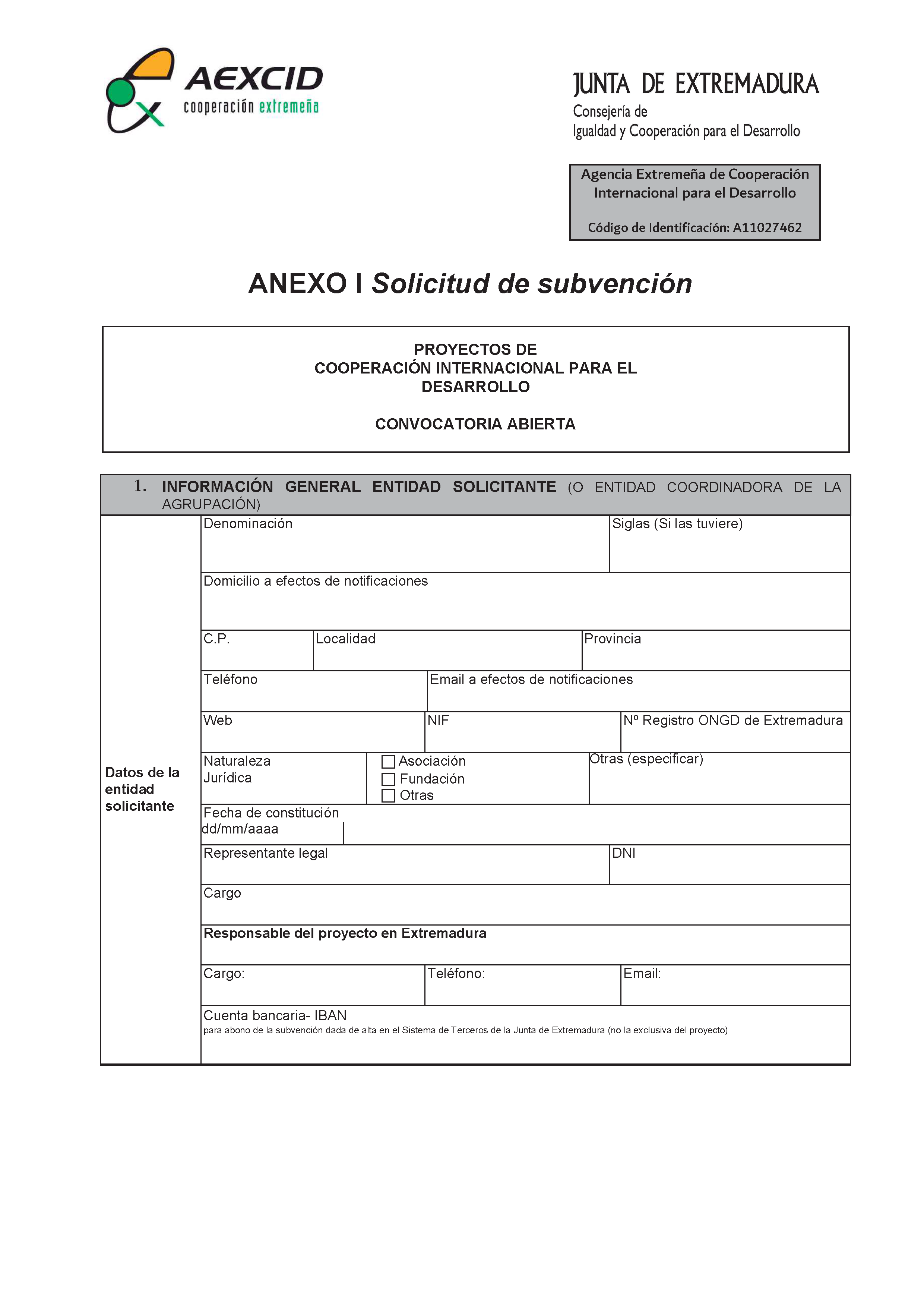 ANEXO 1 SOLICITUD DE SUBENCION Pag 1