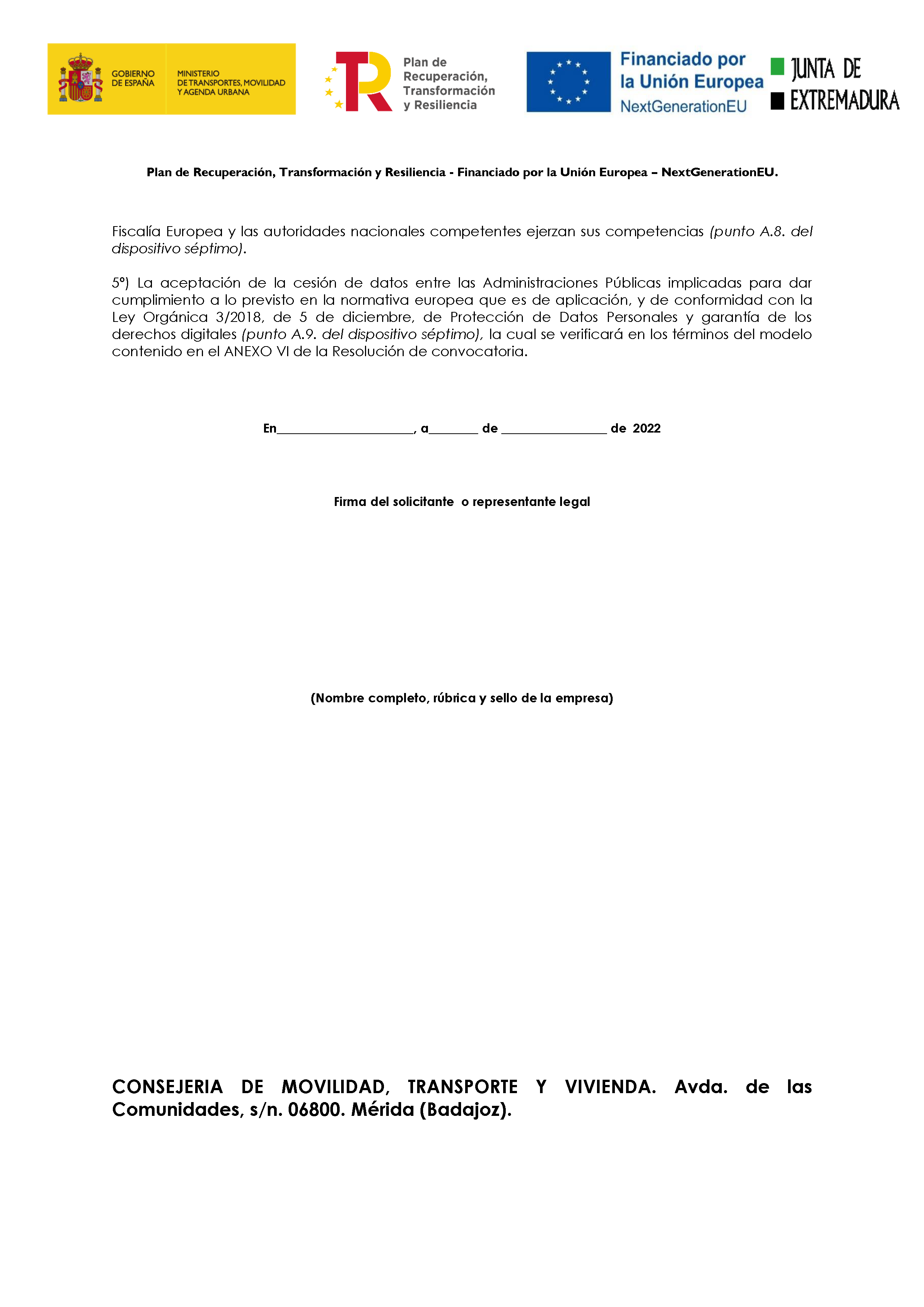 ANEXO II DOCUMENTO DE DECLARACION RESPONSABLE PAG. 2