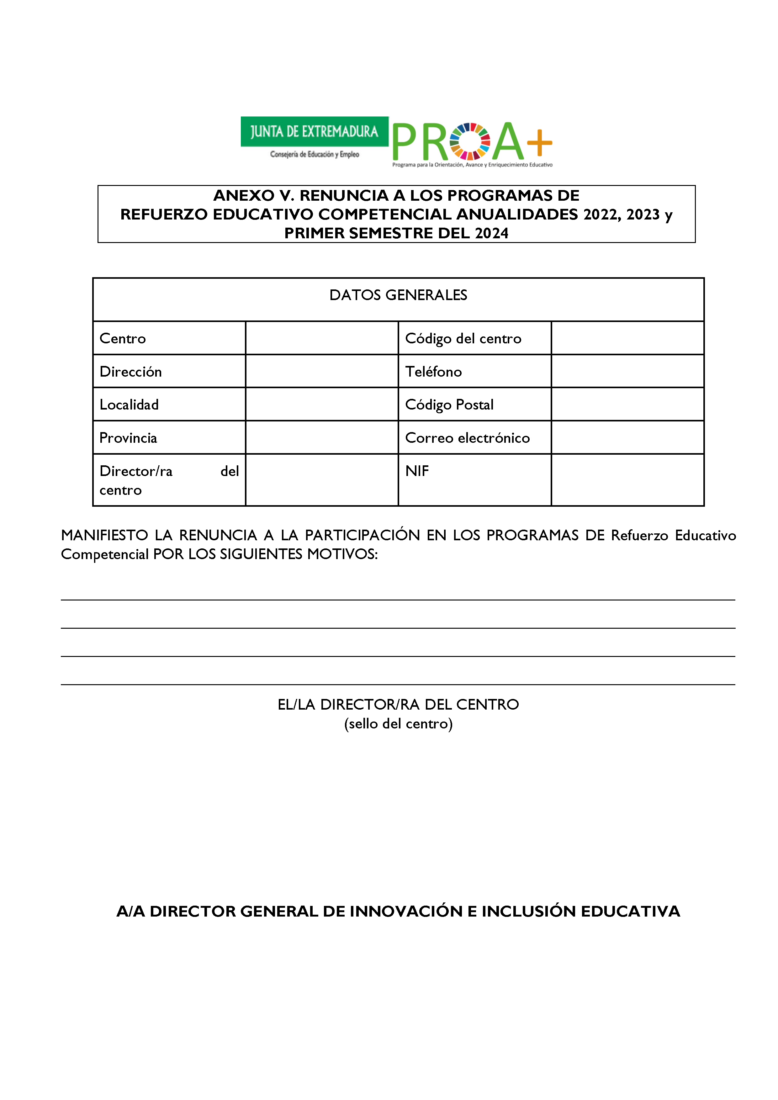 ANEXO I. ORGANIZACIÓN Y FUNCIONAMIENTO DE LOS PROGRAMAS DE REFUERZO EDUCATIVO COMPETENCIAL. Pag 8