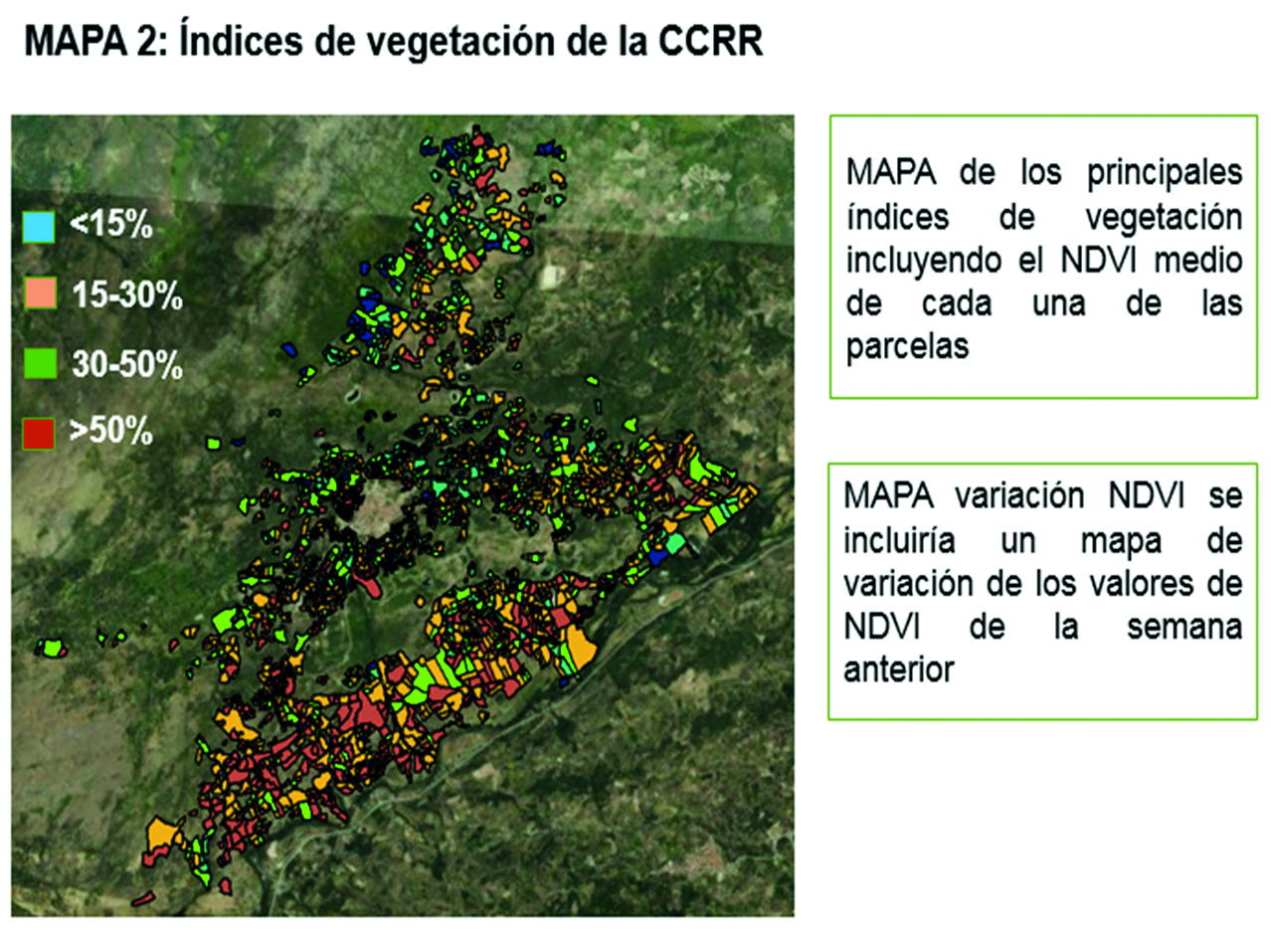 MAPA 2. INDICES DE VEGETACION DE LA CCRR