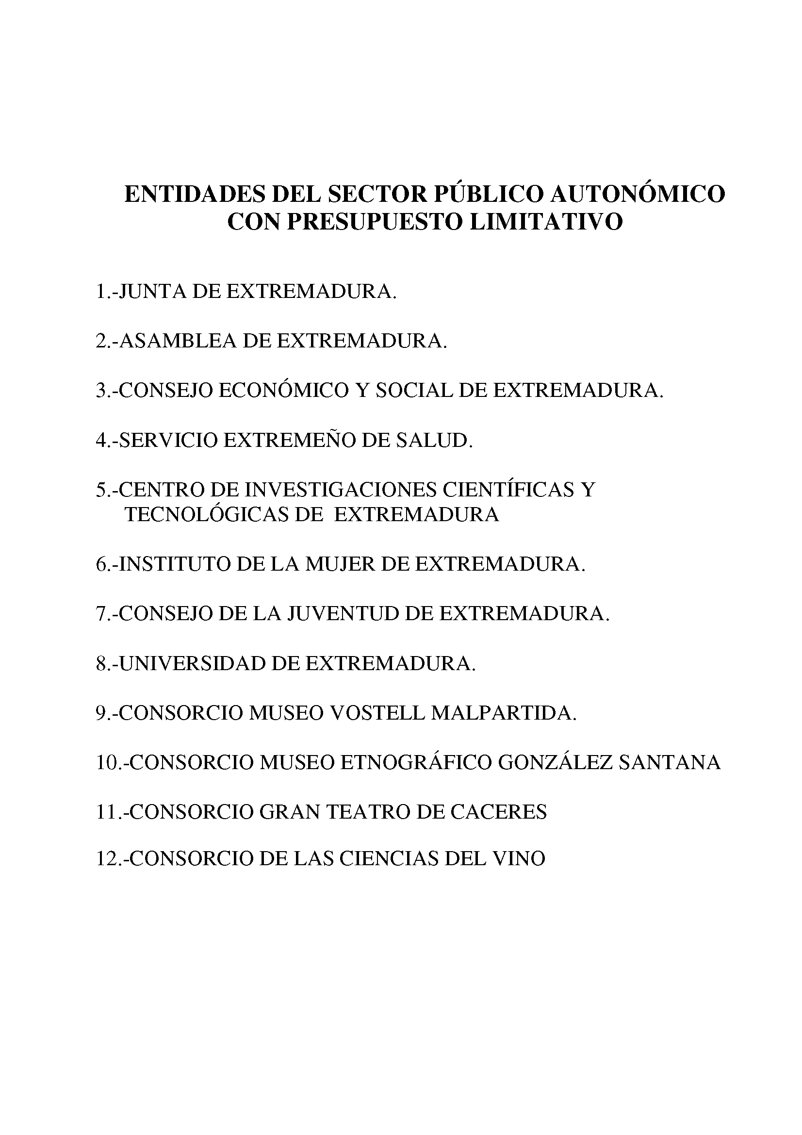 ENTIDADES DEL SECTOR PUBLICO AUTONOMICO Pag 1