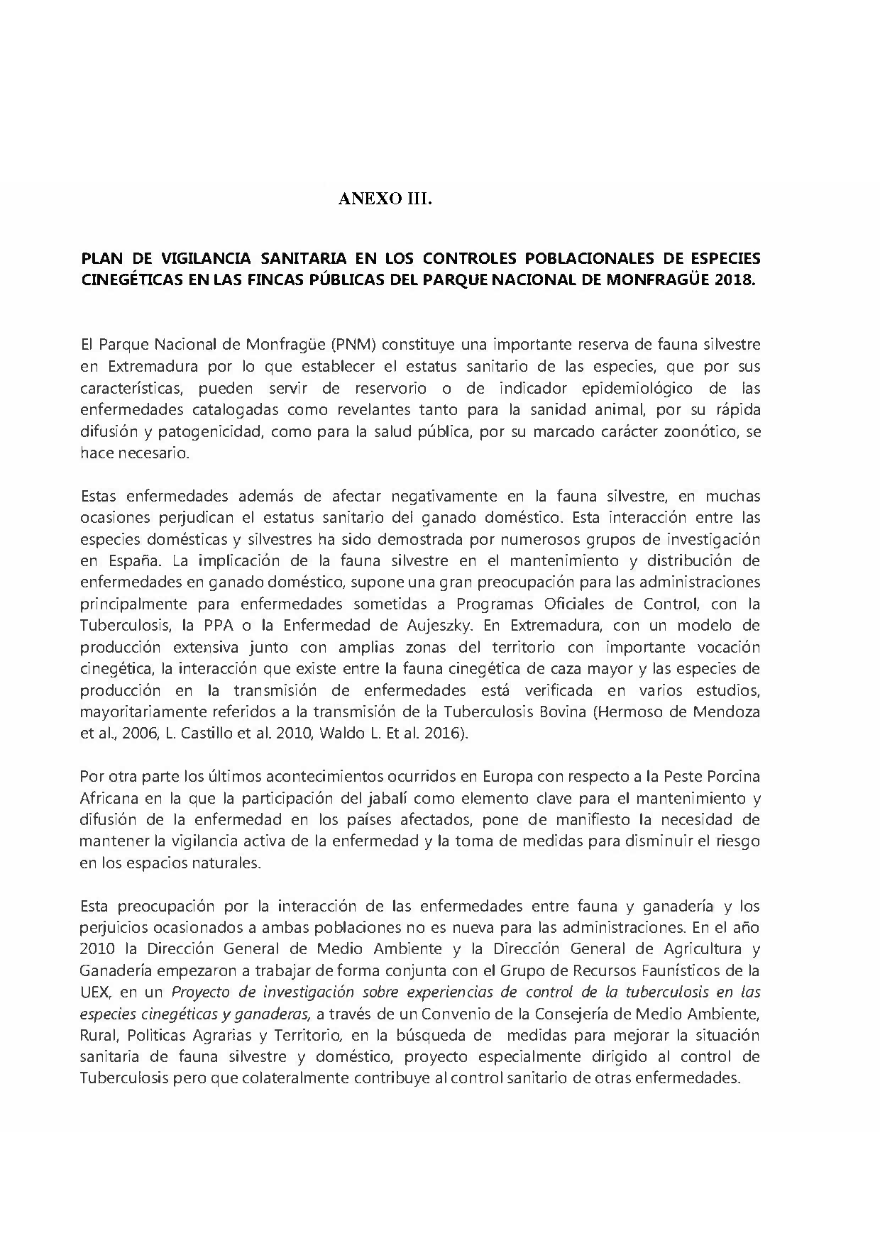 PROGRAMA DE ACCION SELECTIVA DE LAS POBLACIONES DE UNGULADOS SILVESTRES EN EL PARQUE NACIONAL DE MONFRAGUE 2022-2023 Pag 20