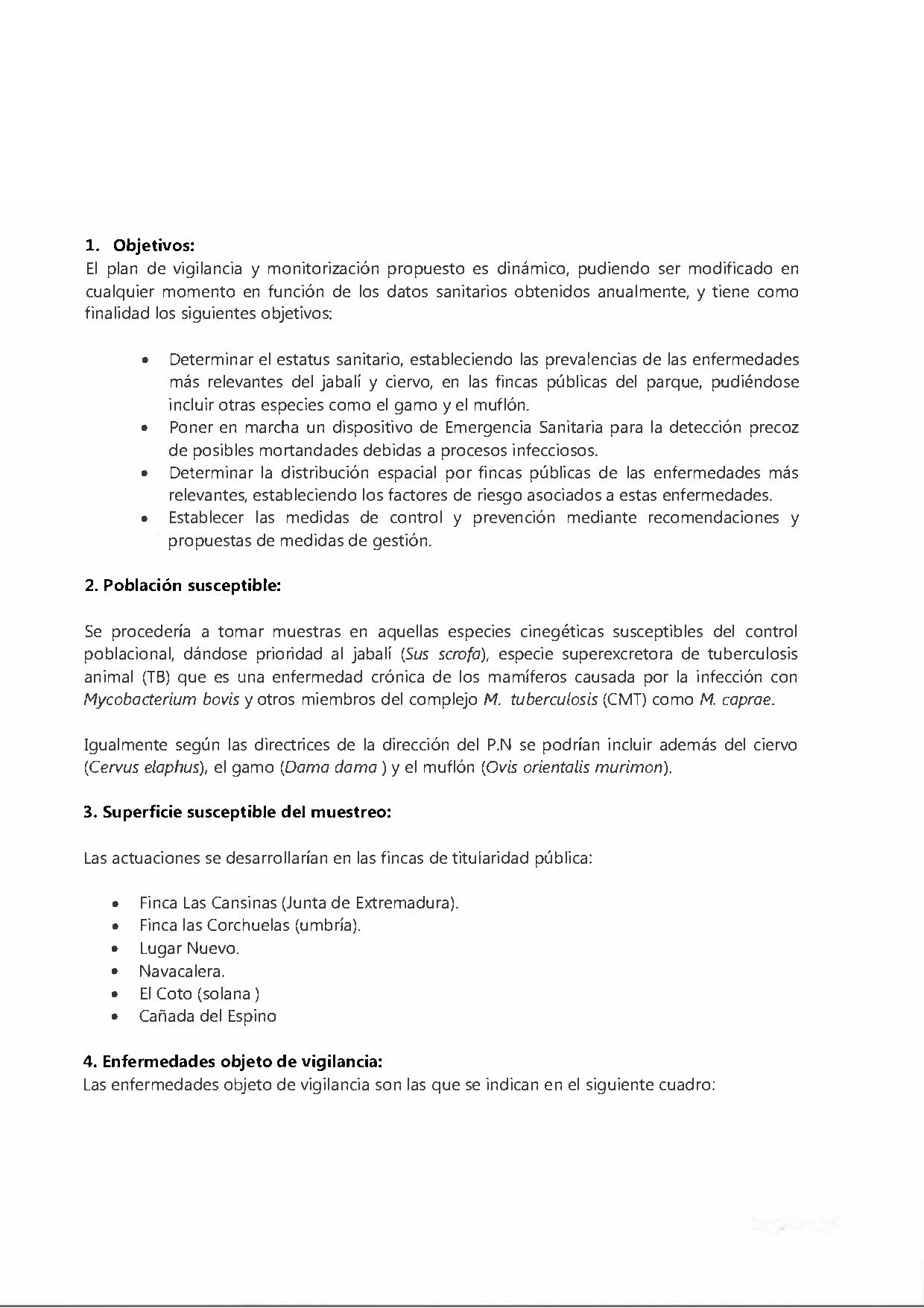 PROGRAMA DE ACCION SELECTIVA DE LAS POBLACIONES DE UNGULADOS SILVESTRES EN EL PARQUE NACIONAL DE MONFRAGUE 2022-2023 Pag 22