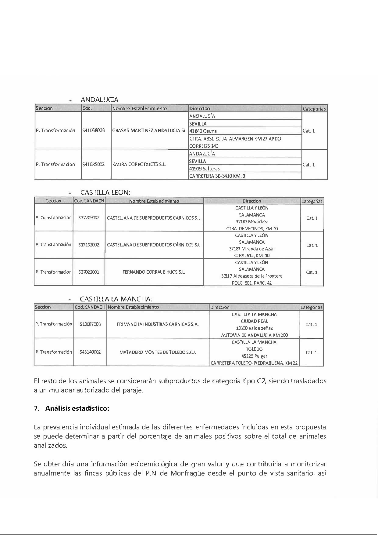 PROGRAMA DE ACCION SELECTIVA DE LAS POBLACIONES DE UNGULADOS SILVESTRES EN EL PARQUE NACIONAL DE MONFRAGUE 2022-2023 Pag 27