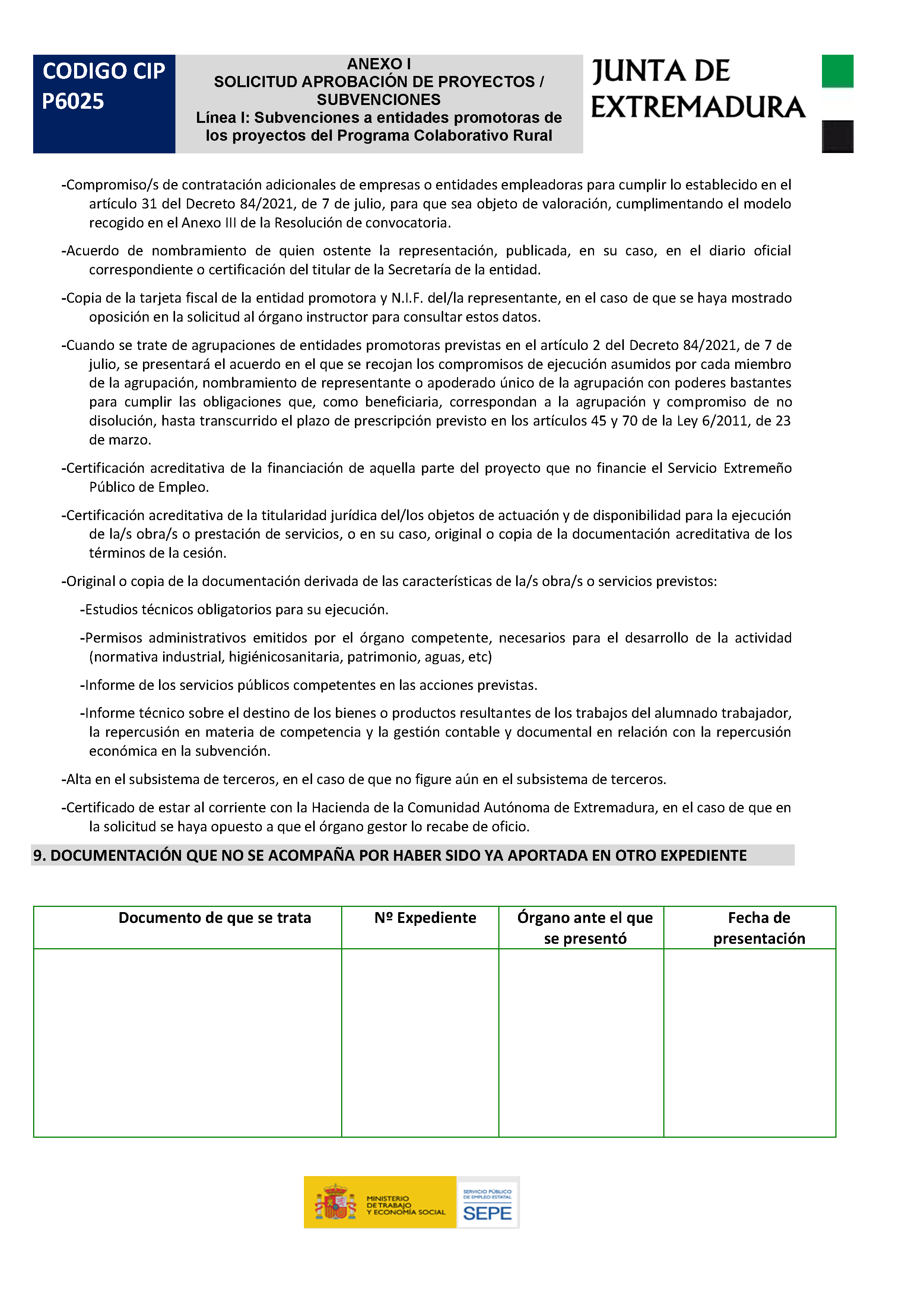 ANEXO I. SOLICITUD APROBACION DE PROYECTOS / SUBVENCIONES Pag 4