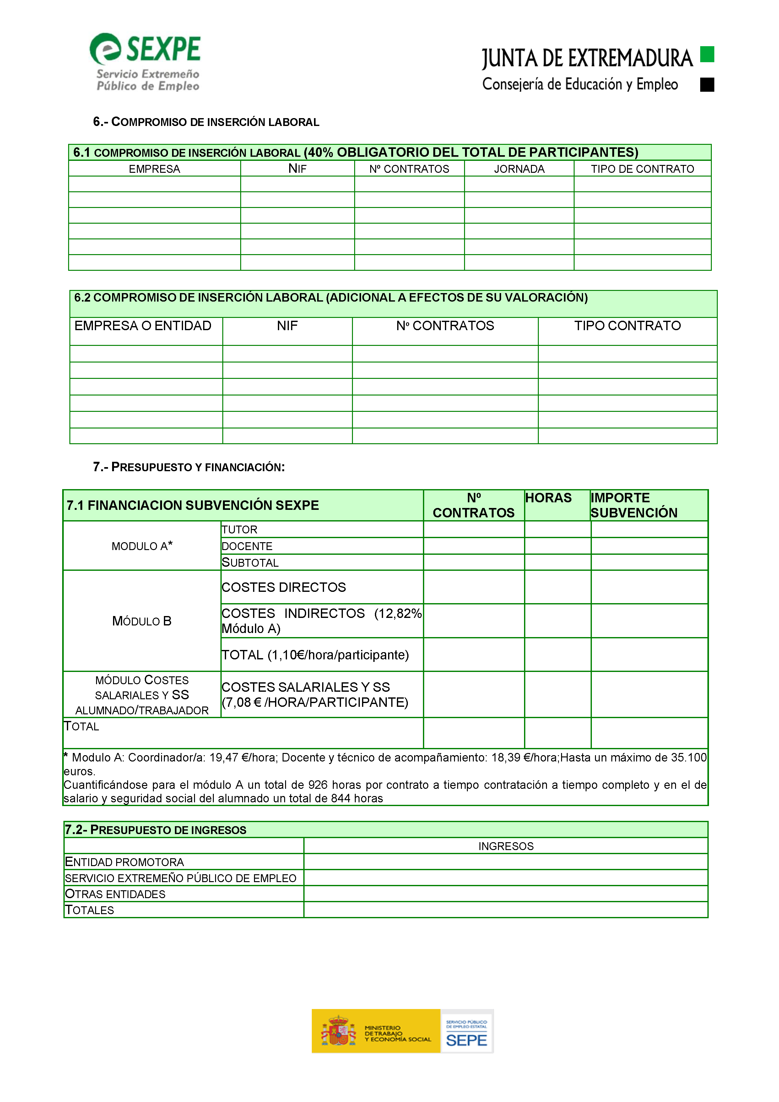 ANEXO I. SOLICITUD APROBACION DE PROYECTOS / SUBVENCIONES Pag 10