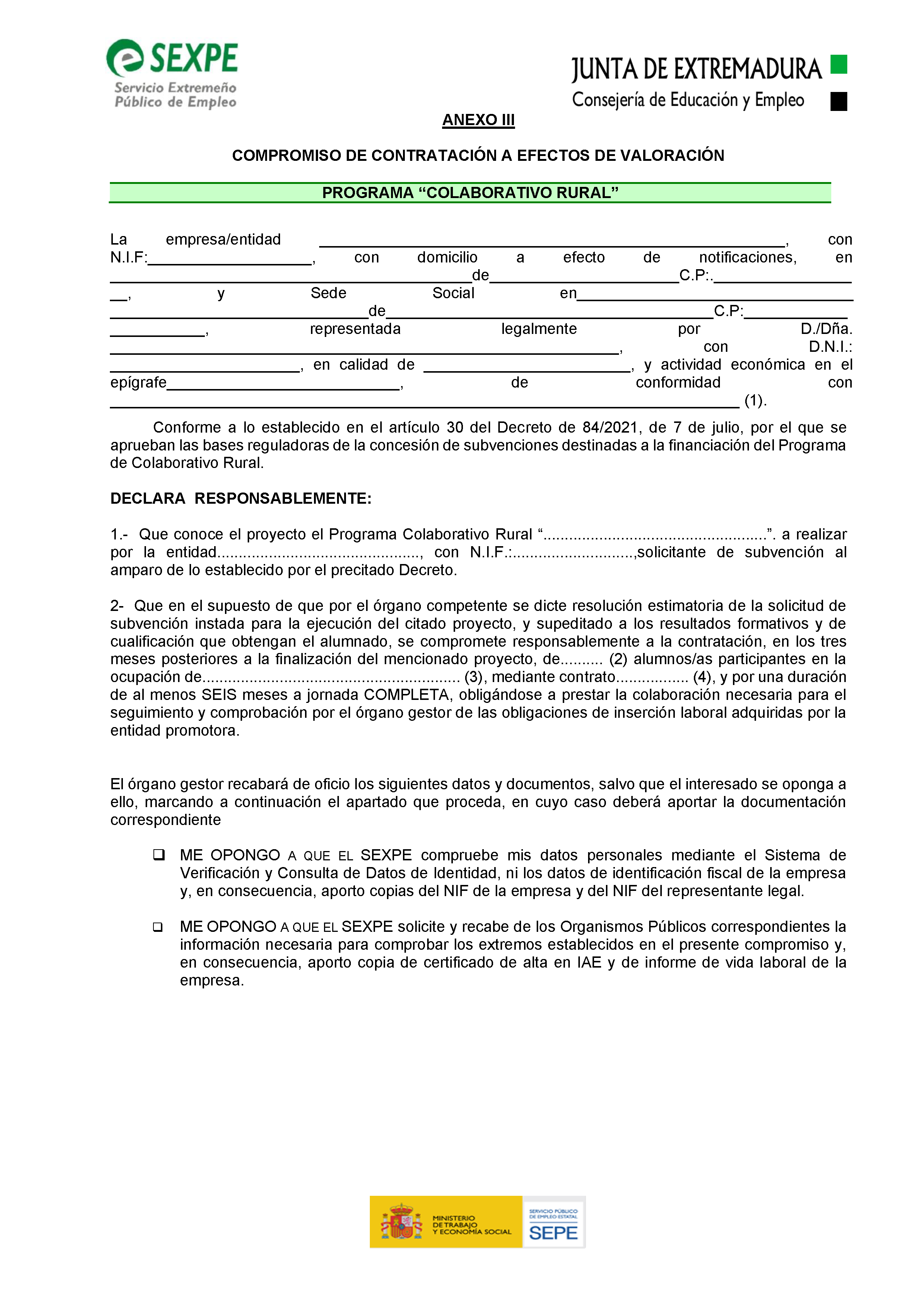 ANEXO I. SOLICITUD APROBACION DE PROYECTOS / SUBVENCIONES Pag 12