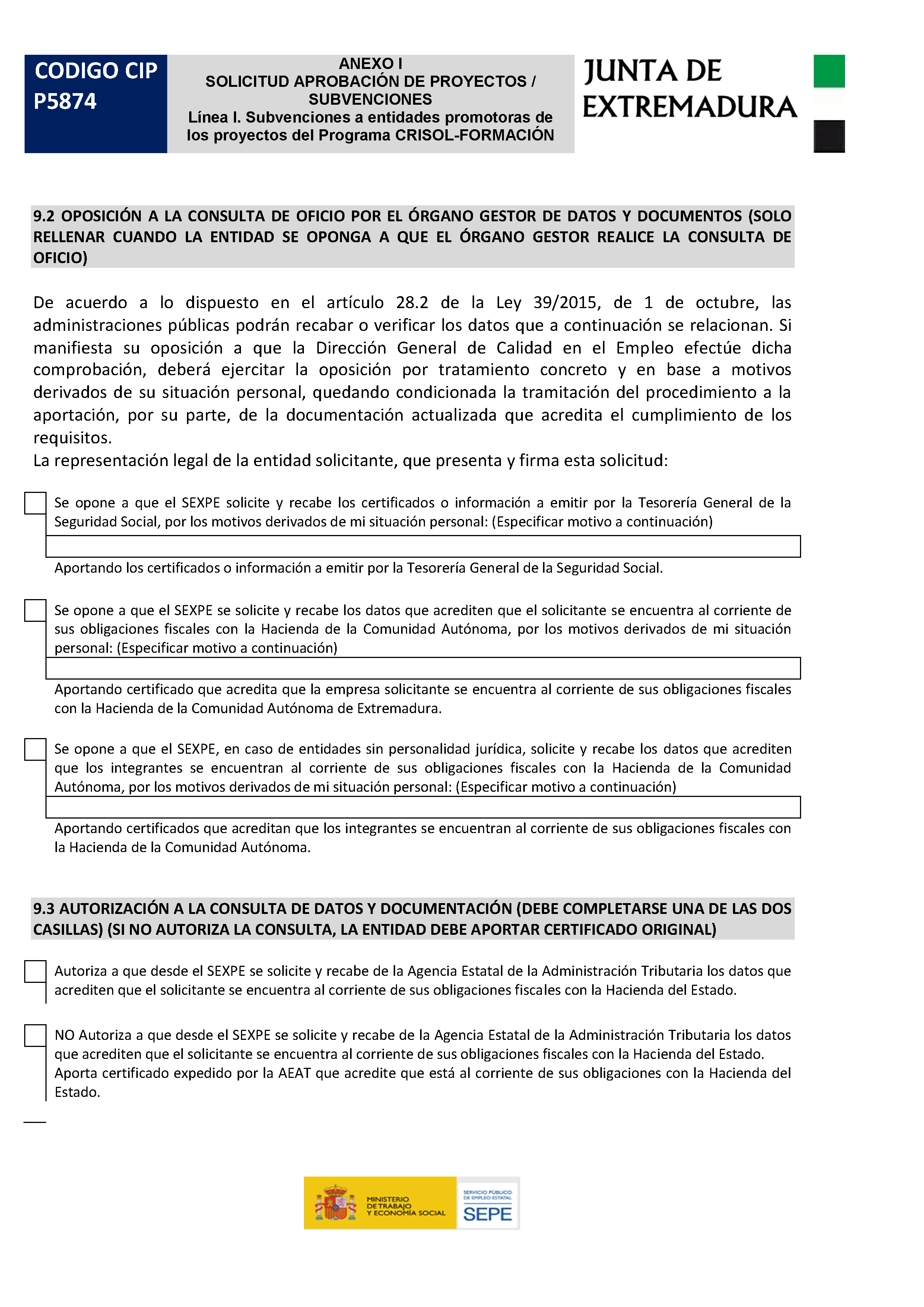 ANEXO SOLICITUD APROVACION DE PROYECTOS / SUBVENCIONES Pag 4