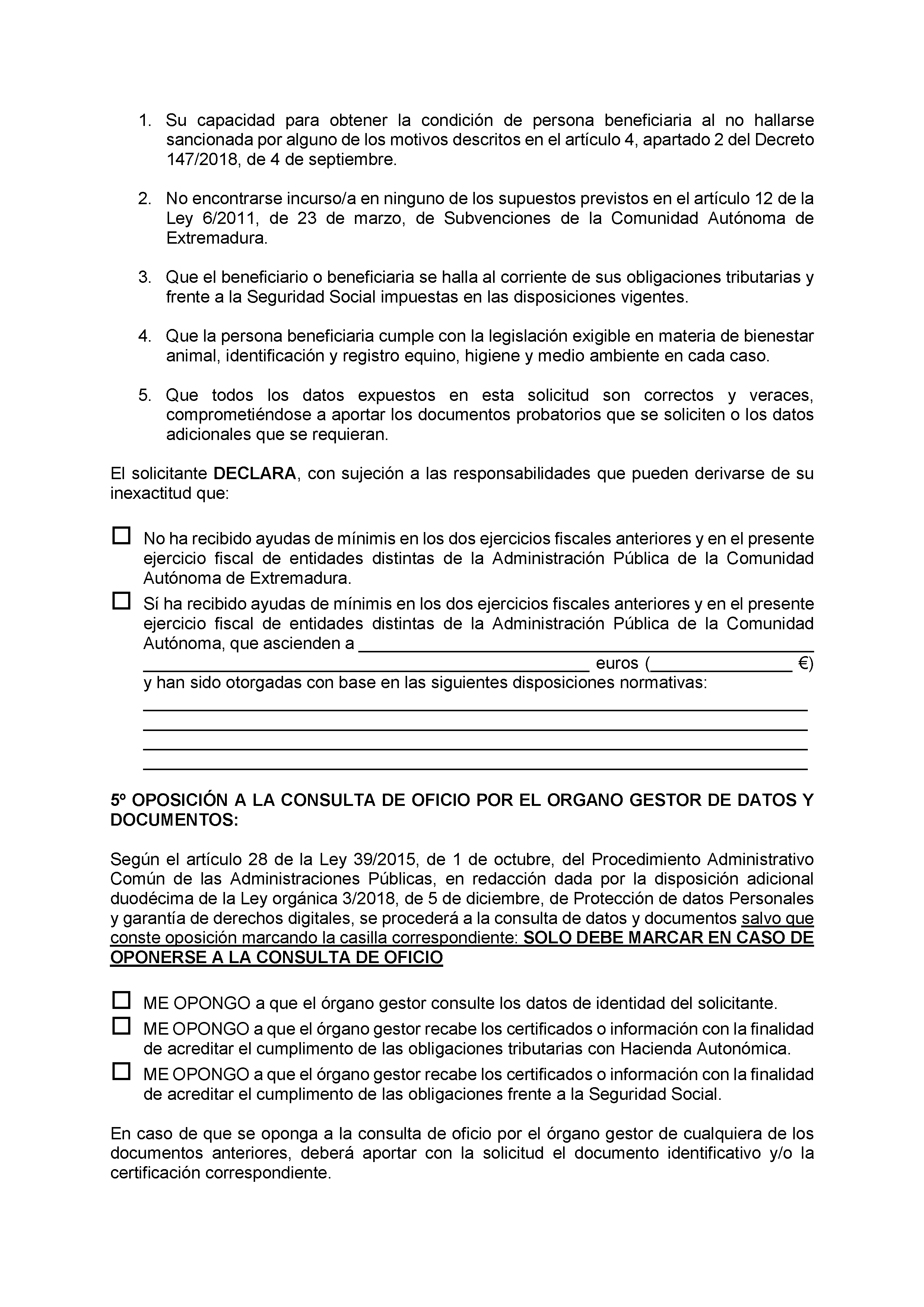 ANEXO I SOLICITUD SUBVENCIONES A LOS PROFESIONALES EN GANADERIA DE LA COMUNIDAD AUTONOMA DE EXTREMADURA Pag 2