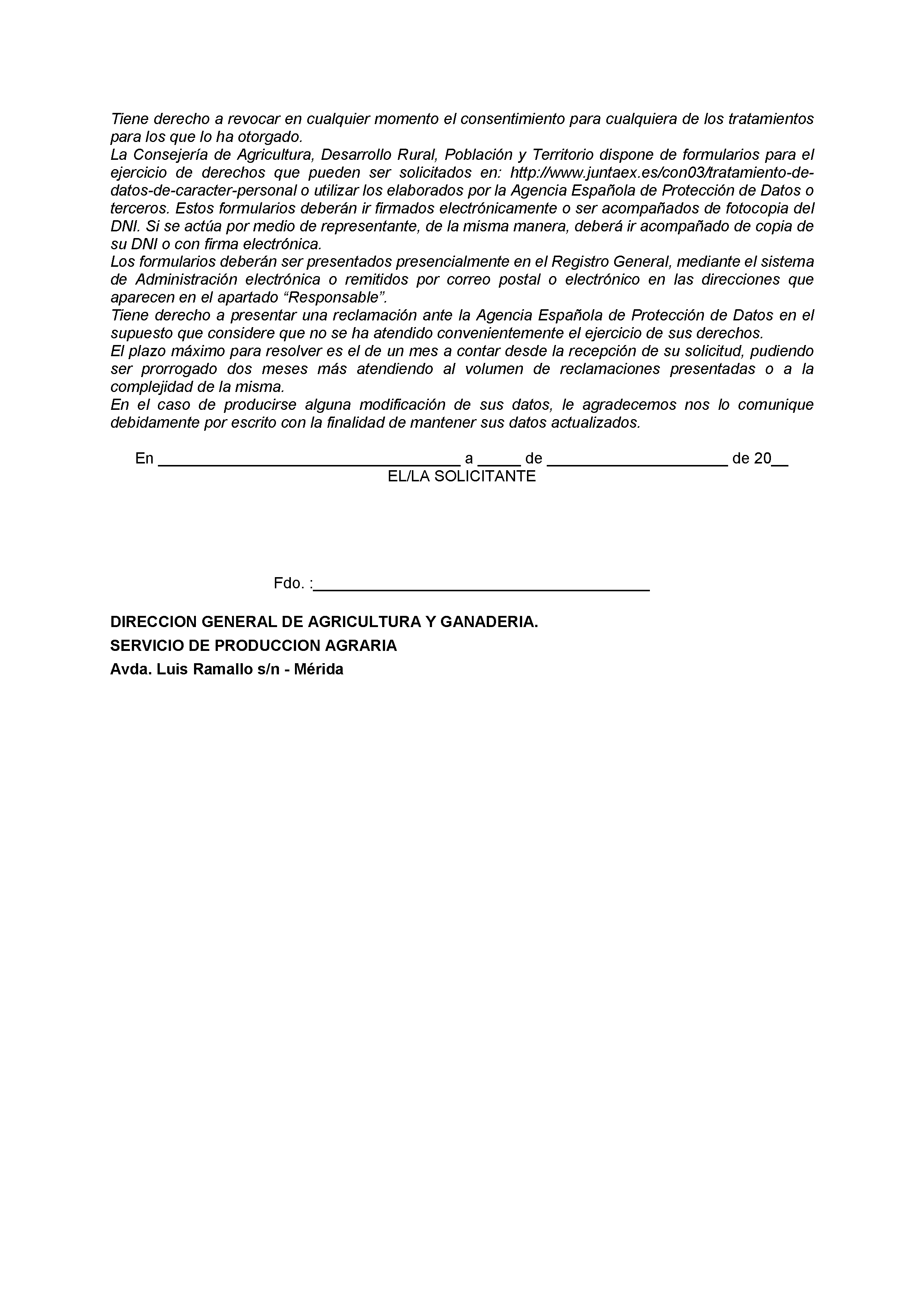 ANEXO I SOLICITUD SUBVENCIONES A LOS PROFESIONALES EN GANADERIA DE LA COMUNIDAD AUTONOMA DE EXTREMADURA Pag 5