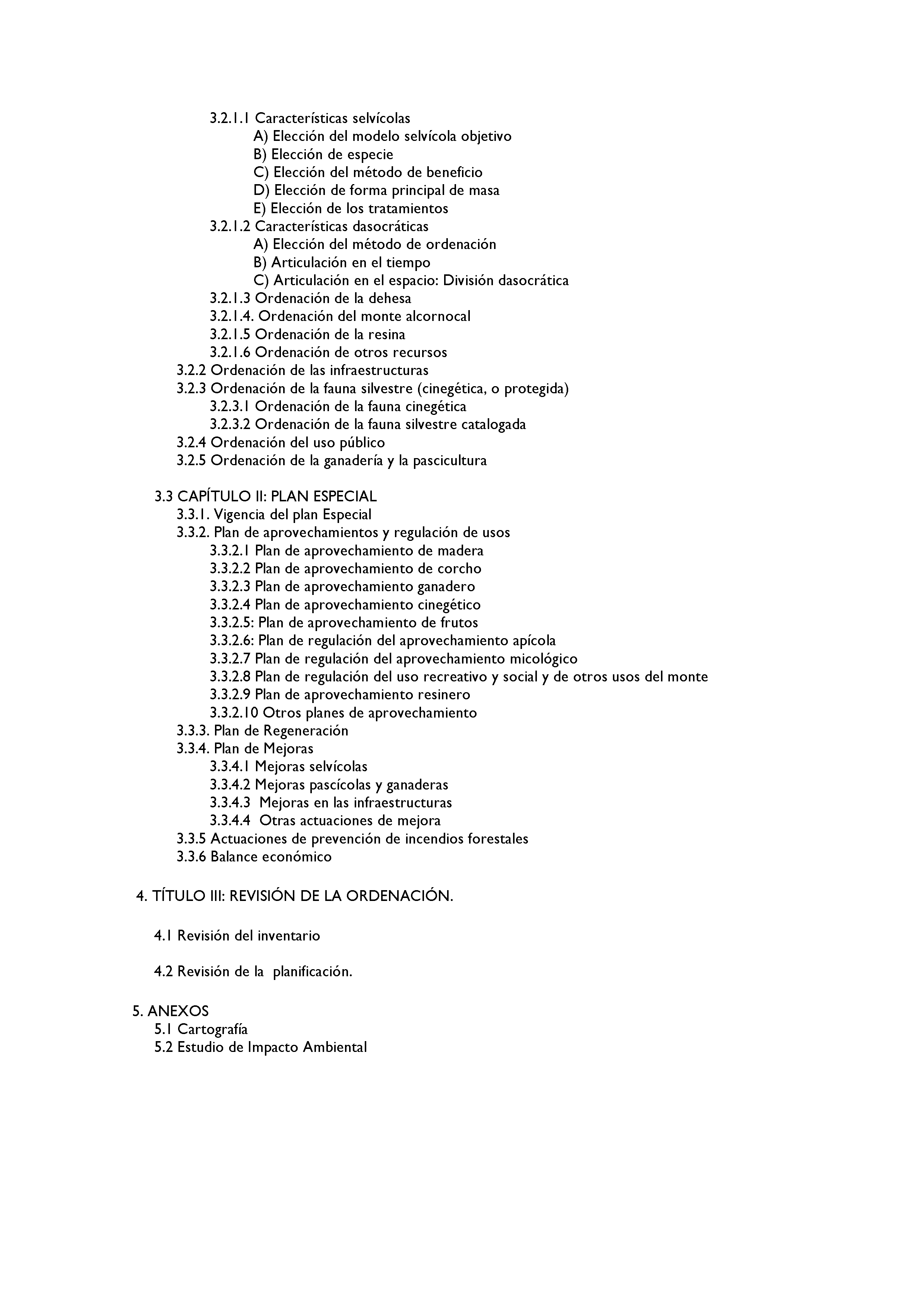 ANEXO - INSTRUCCIONES DE ORDENACIÓN DE LOS PROYECTOS DE ORDENACIÓN DE MONTES Pag 2