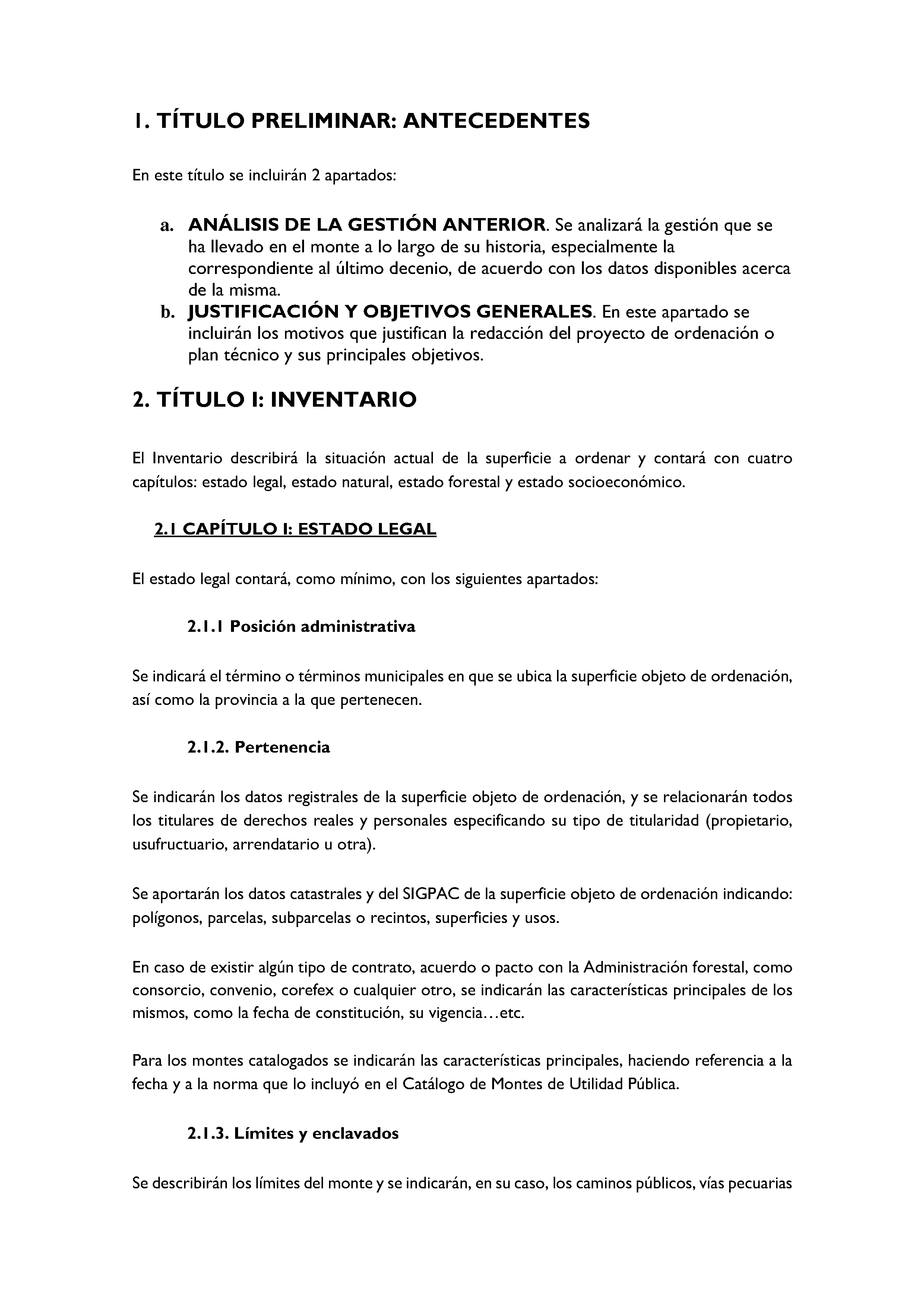 ANEXO - INSTRUCCIONES DE ORDENACIÓN DE LOS PROYECTOS DE ORDENACIÓN DE MONTES Pag 3