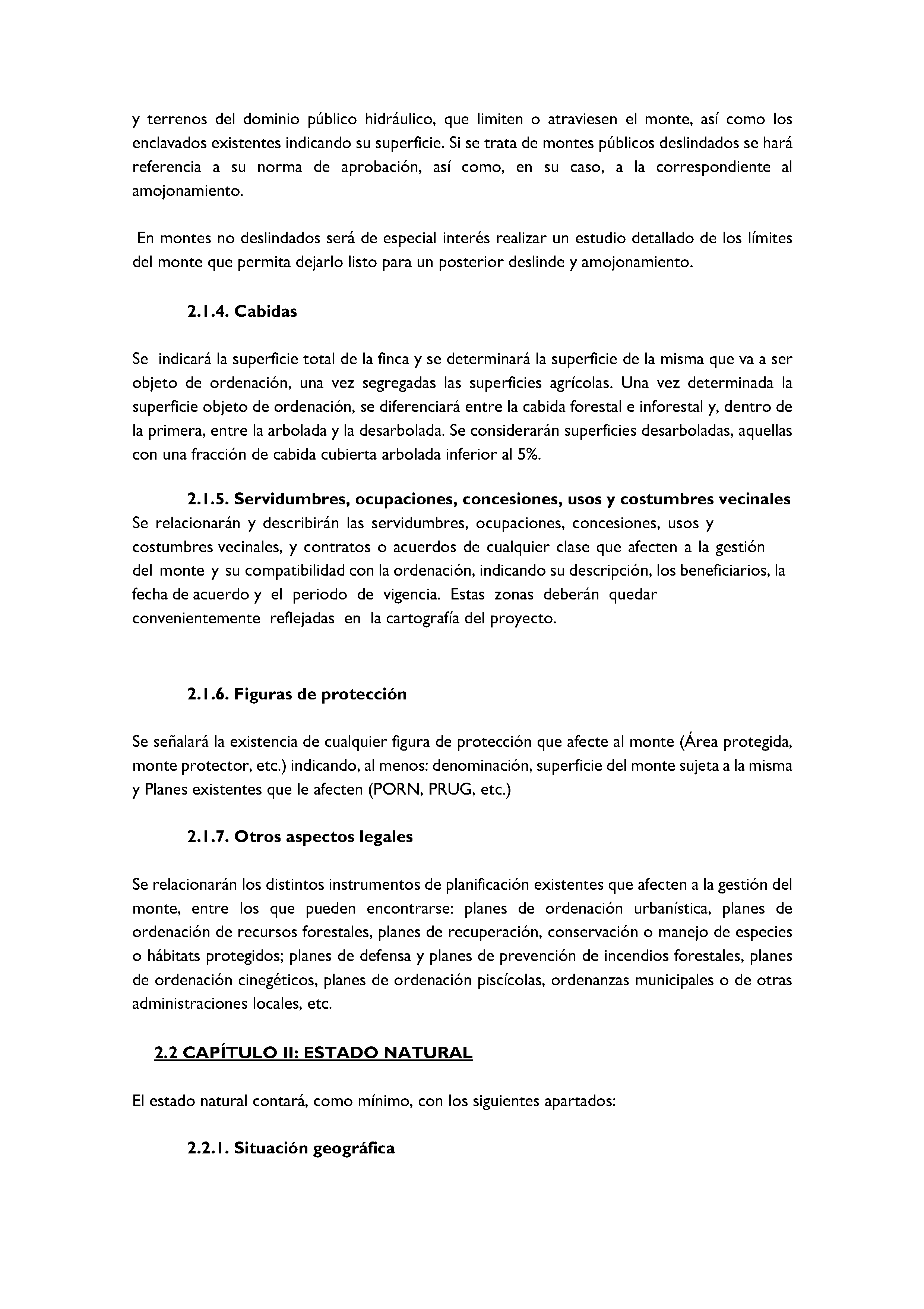 ANEXO - INSTRUCCIONES DE ORDENACIÓN DE LOS PROYECTOS DE ORDENACIÓN DE MONTES Pag 4