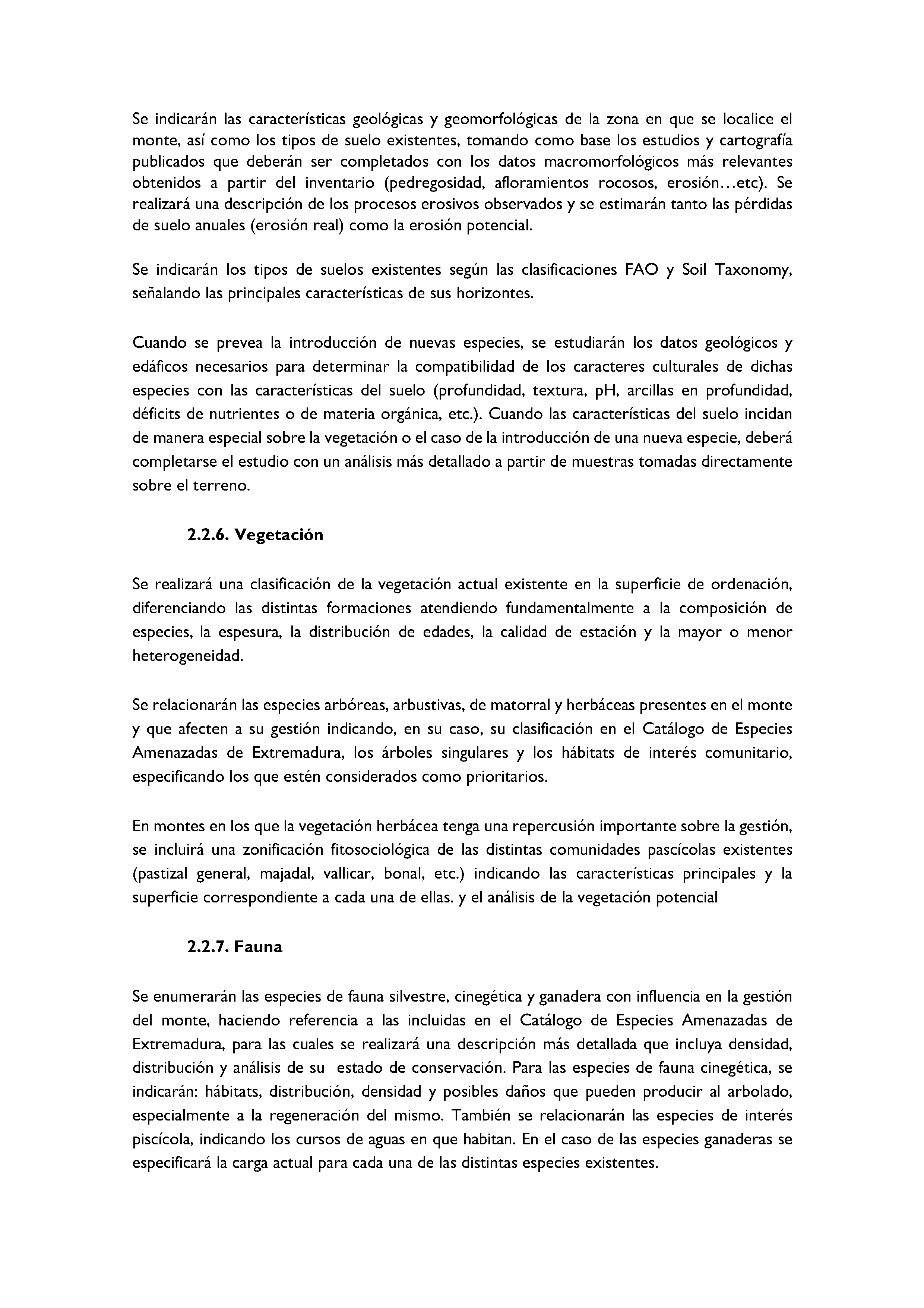 ANEXO - INSTRUCCIONES DE ORDENACIÓN DE LOS PROYECTOS DE ORDENACIÓN DE MONTES Pag 6