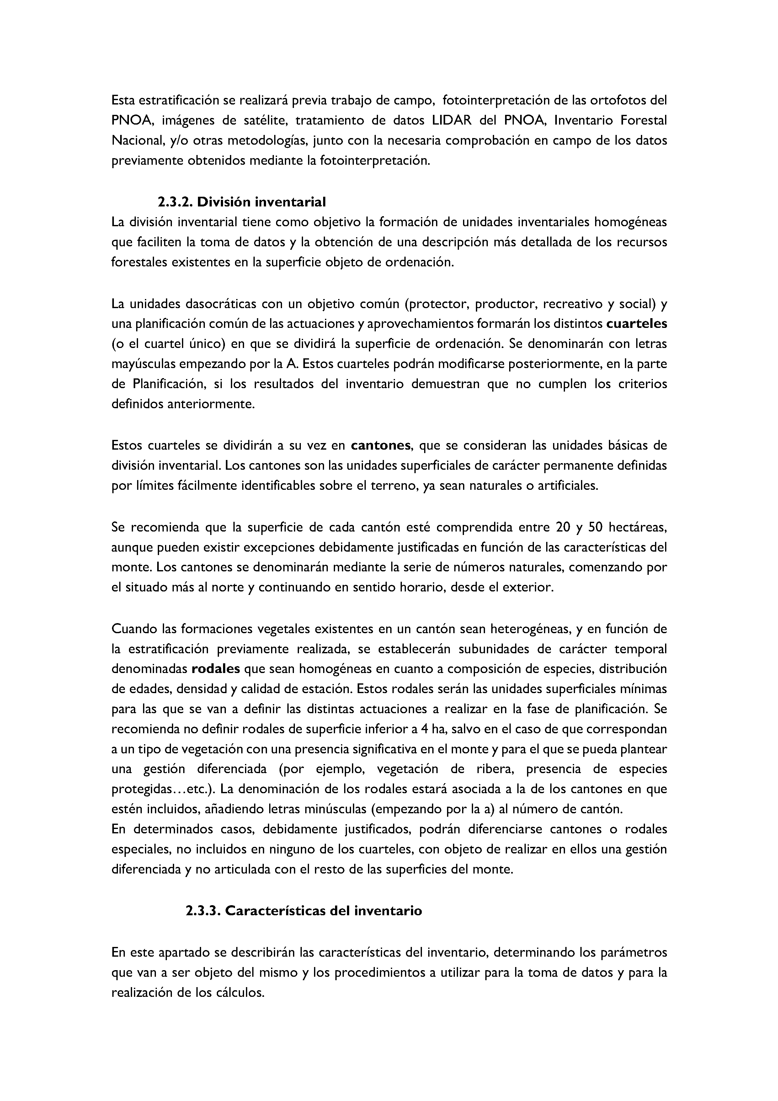ANEXO - INSTRUCCIONES DE ORDENACIÓN DE LOS PROYECTOS DE ORDENACIÓN DE MONTES Pag 8