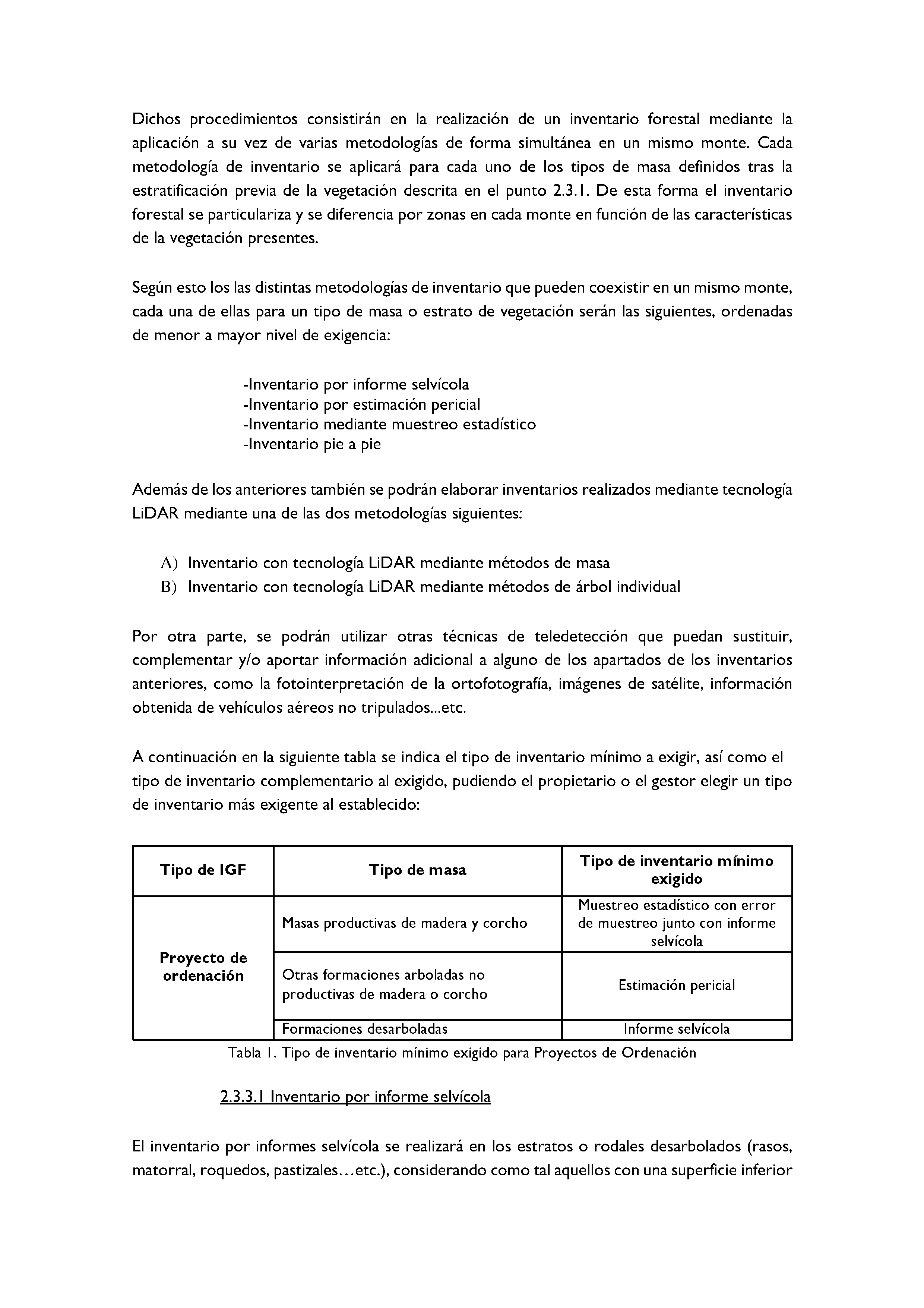 ANEXO - INSTRUCCIONES DE ORDENACIÓN DE LOS PROYECTOS DE ORDENACIÓN DE MONTES Pag 9