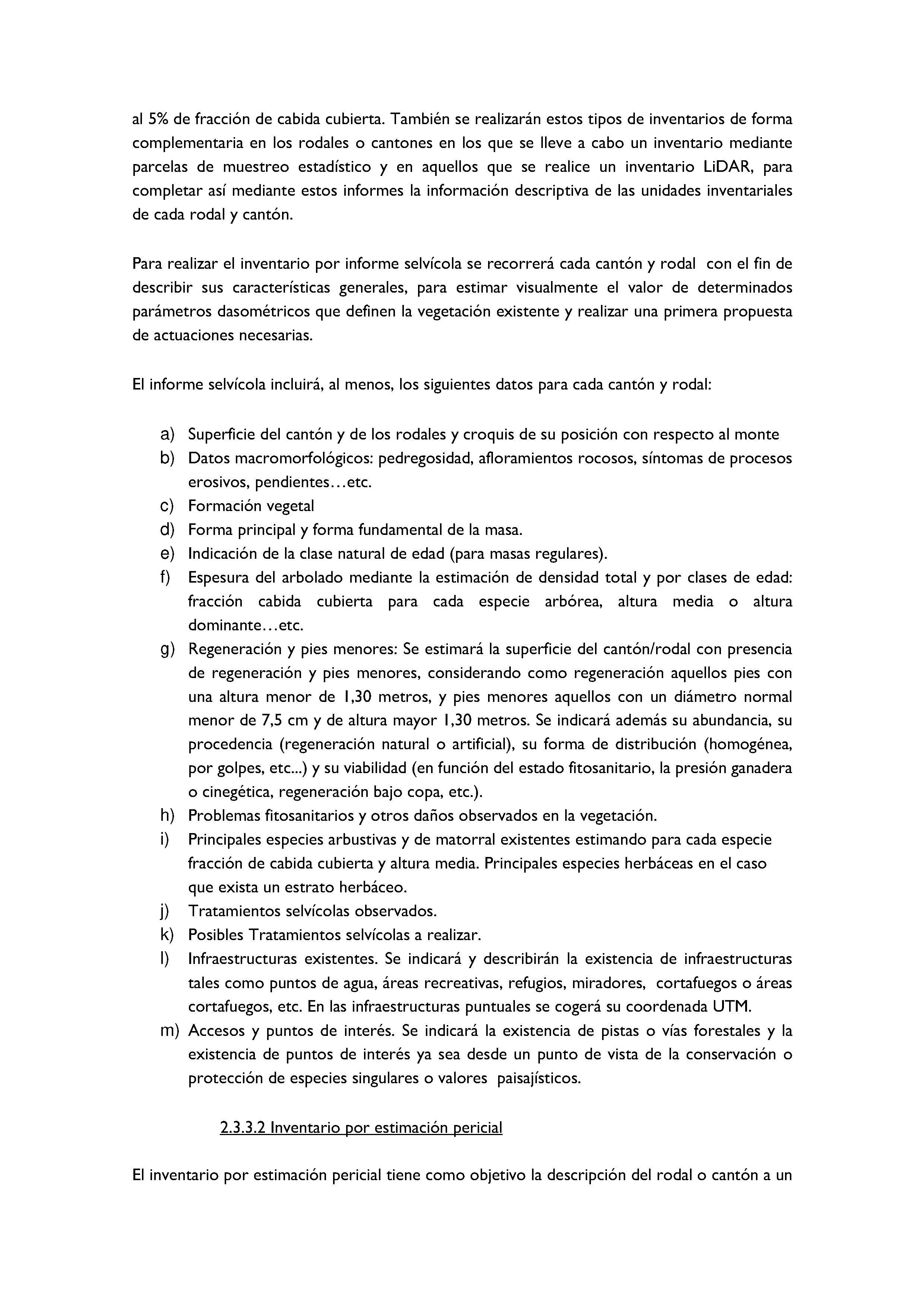 ANEXO - INSTRUCCIONES DE ORDENACIÓN DE LOS PROYECTOS DE ORDENACIÓN DE MONTES Pag 10