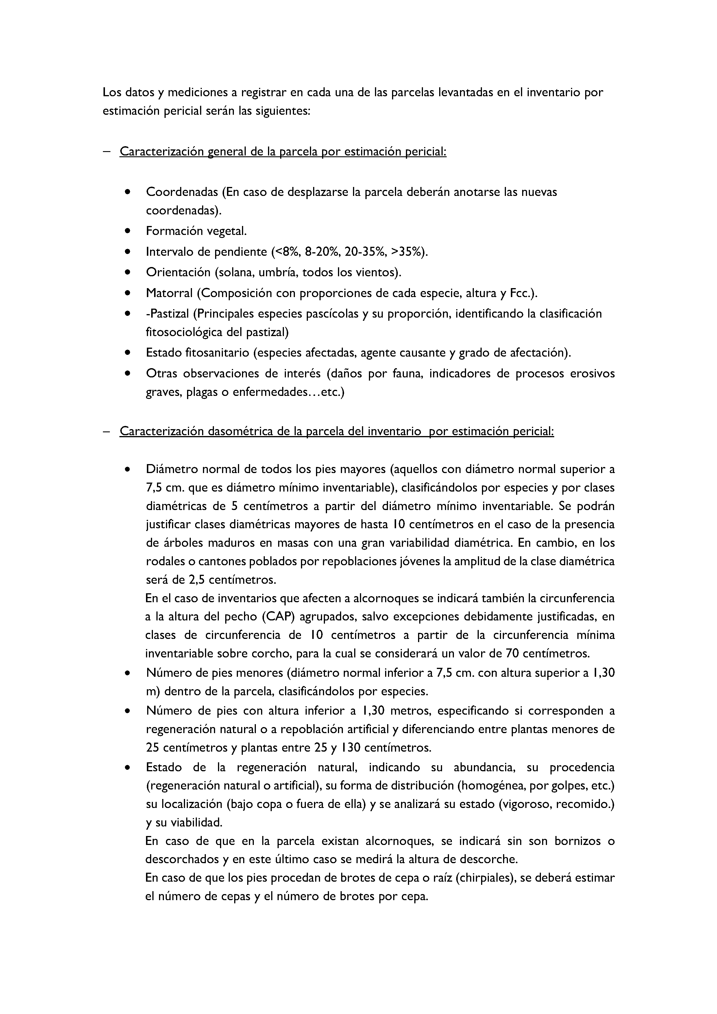 ANEXO - INSTRUCCIONES DE ORDENACIÓN DE LOS PROYECTOS DE ORDENACIÓN DE MONTES Pag 12