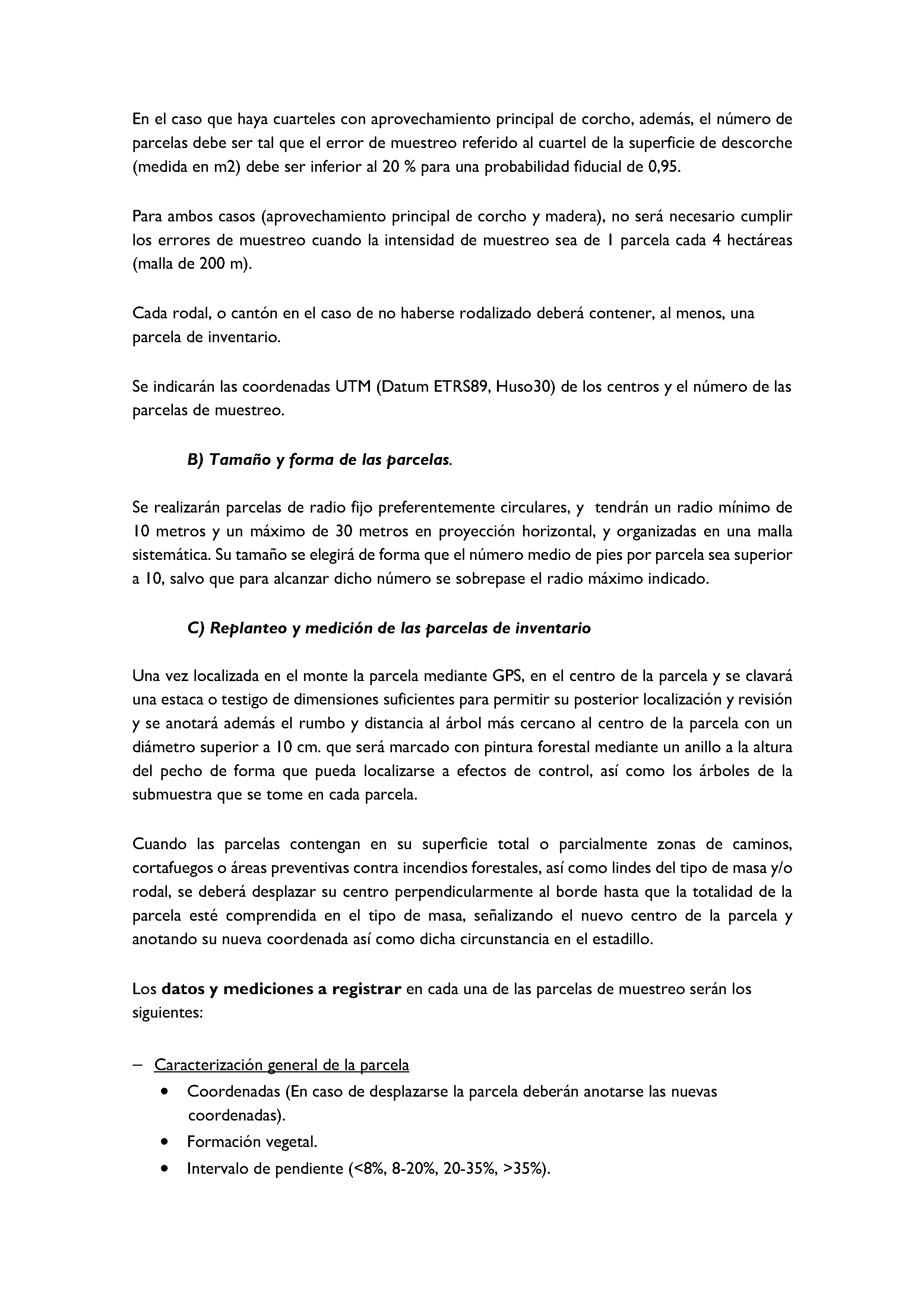 ANEXO - INSTRUCCIONES DE ORDENACIÓN DE LOS PROYECTOS DE ORDENACIÓN DE MONTES Pag 15