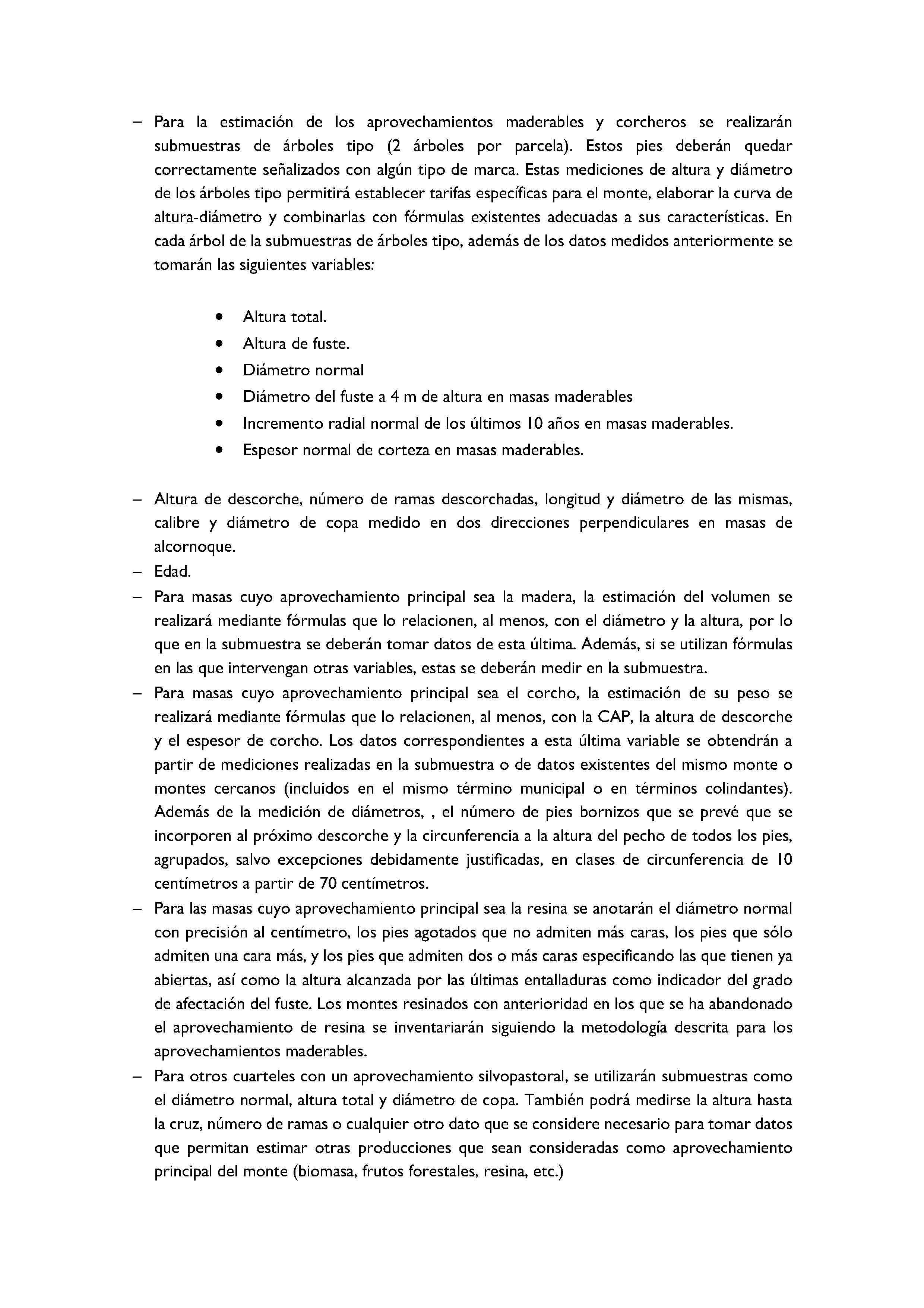 ANEXO - INSTRUCCIONES DE ORDENACIÓN DE LOS PROYECTOS DE ORDENACIÓN DE MONTES Pag 17