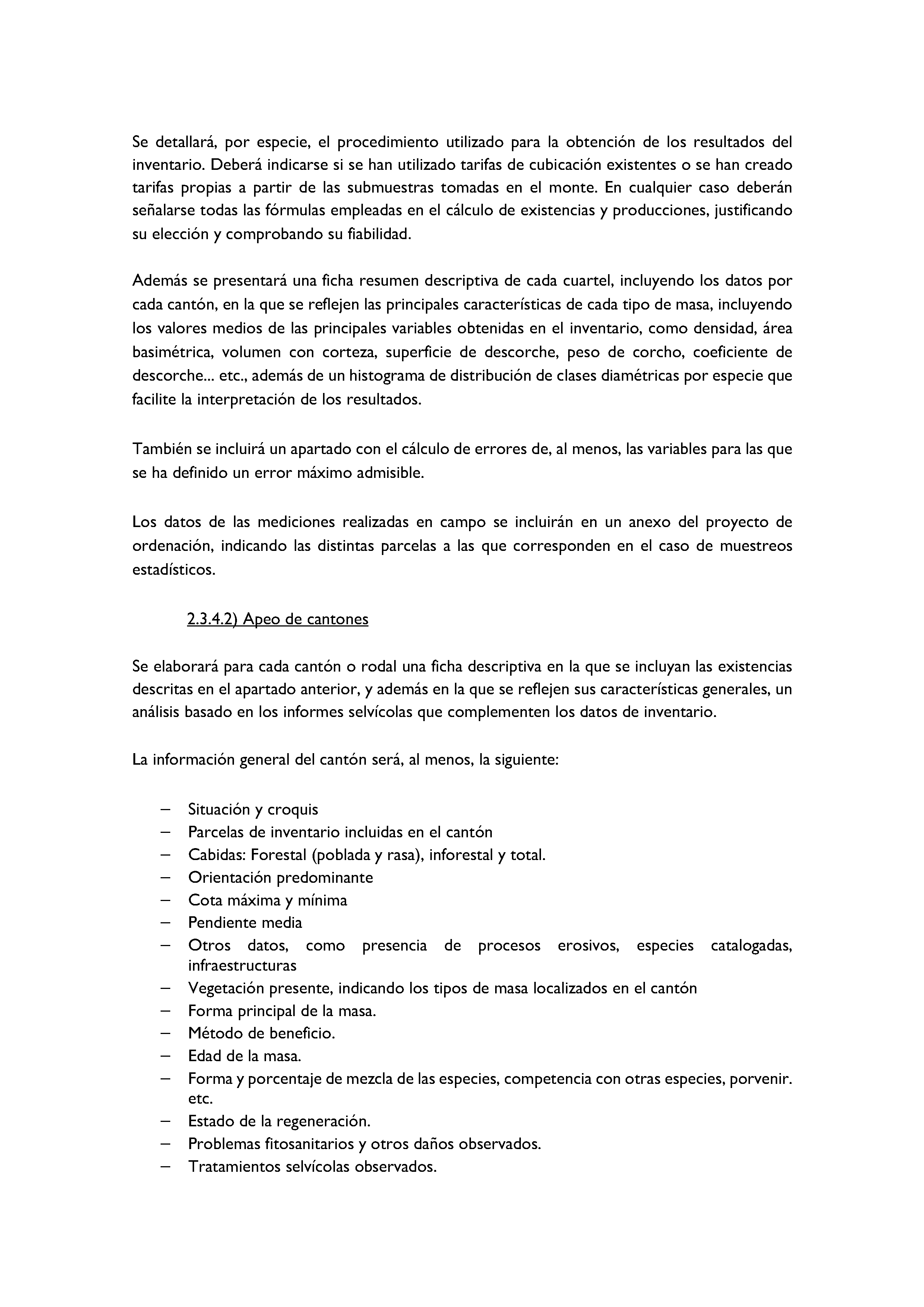 ANEXO - INSTRUCCIONES DE ORDENACIÓN DE LOS PROYECTOS DE ORDENACIÓN DE MONTES Pag 22