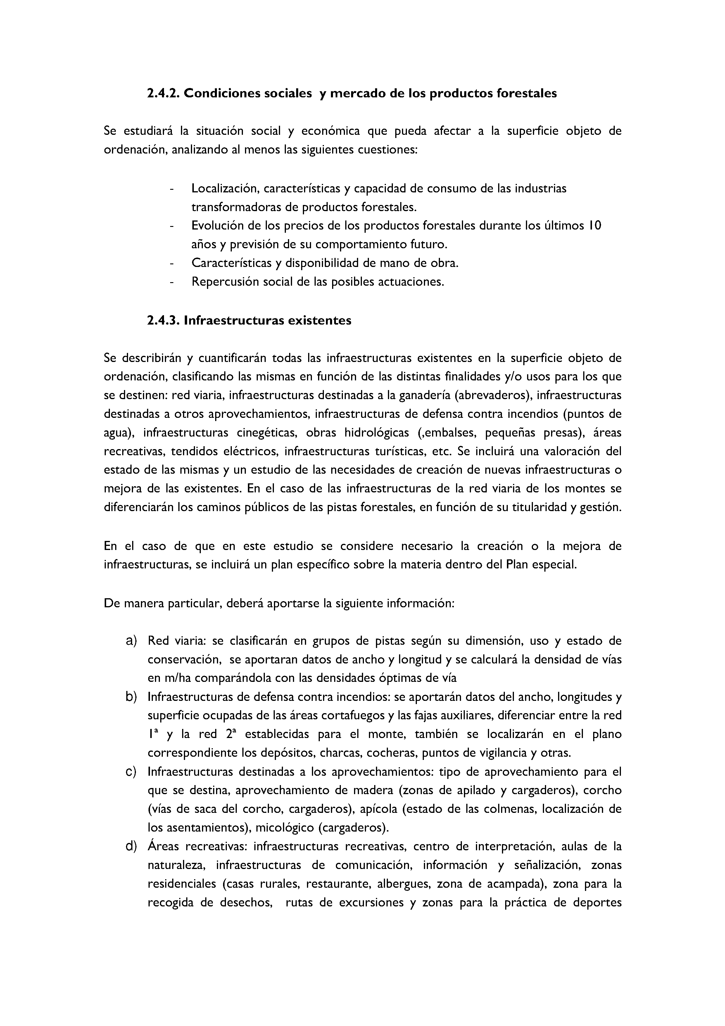 ANEXO - INSTRUCCIONES DE ORDENACIÓN DE LOS PROYECTOS DE ORDENACIÓN DE MONTES Pag 24