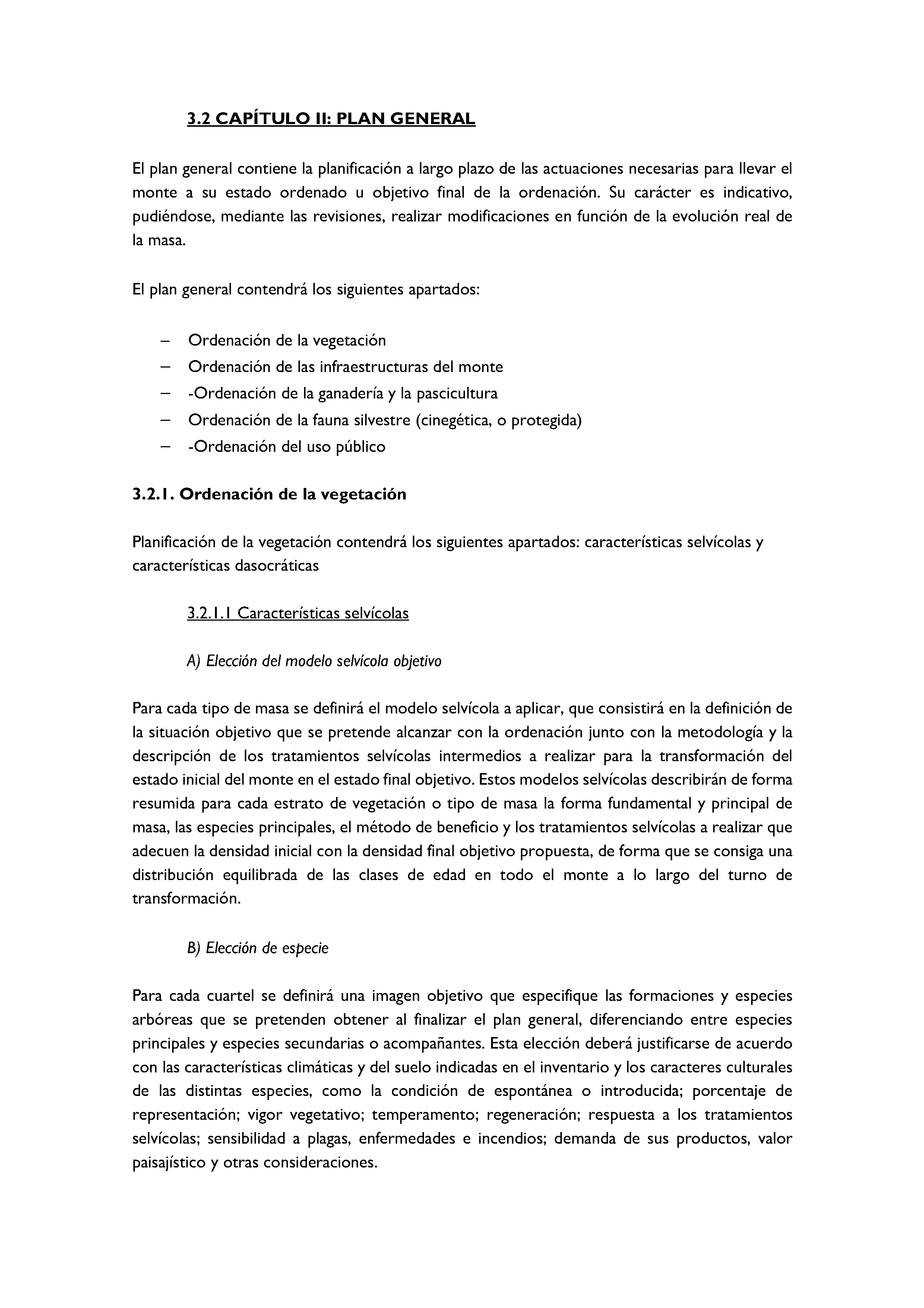 ANEXO - INSTRUCCIONES DE ORDENACIÓN DE LOS PROYECTOS DE ORDENACIÓN DE MONTES Pag 26