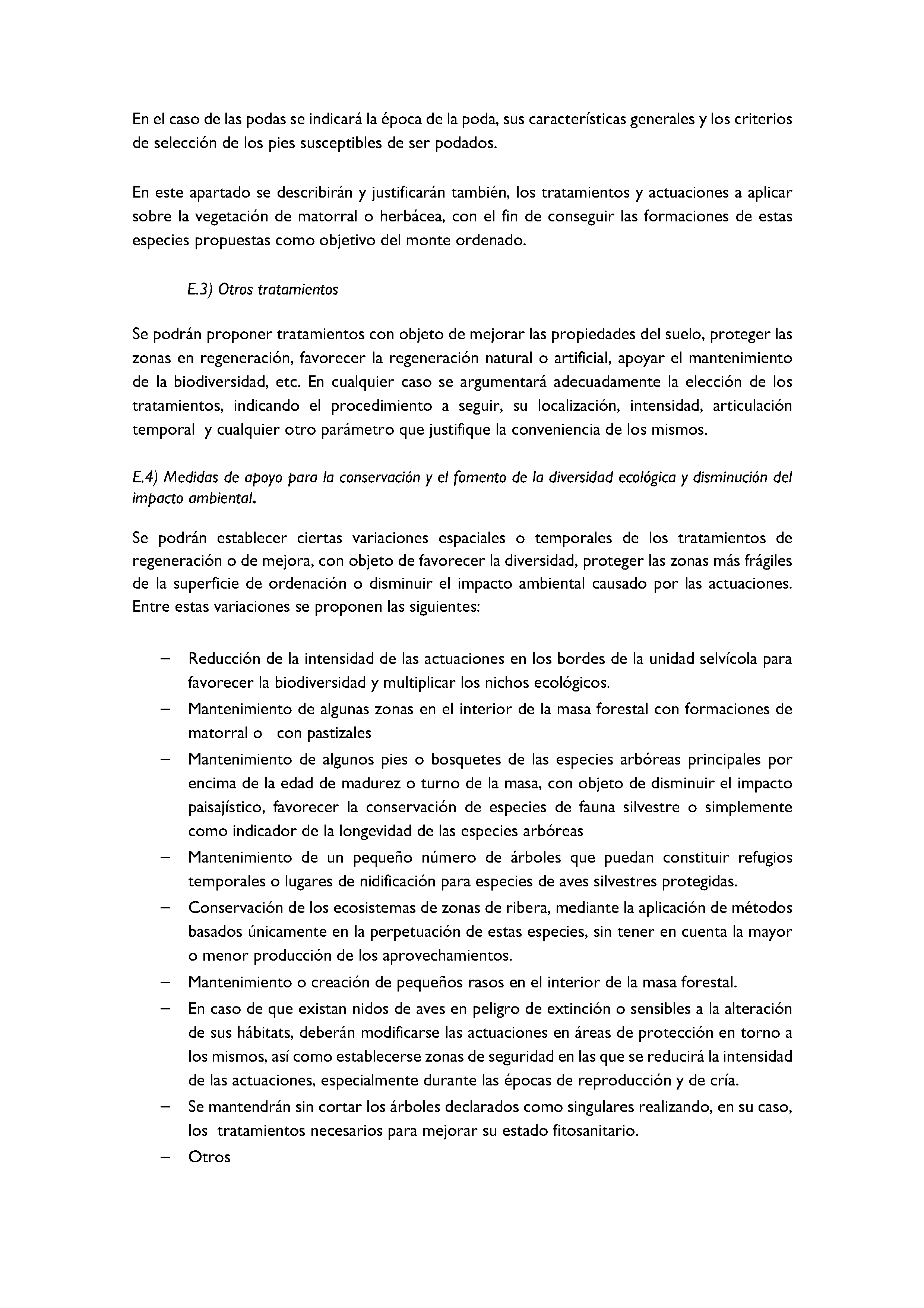 ANEXO - INSTRUCCIONES DE ORDENACIÓN DE LOS PROYECTOS DE ORDENACIÓN DE MONTES Pag 29