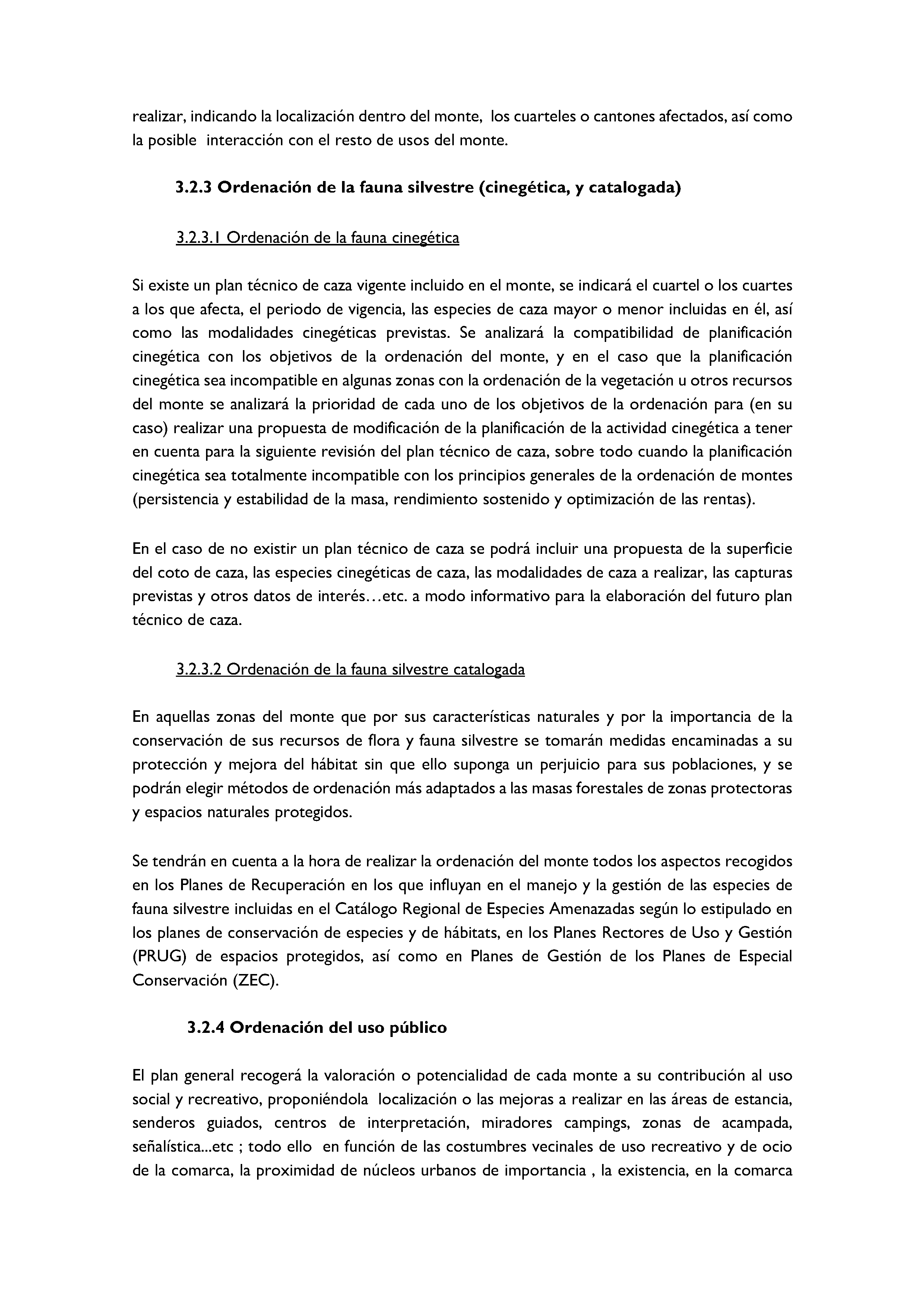 ANEXO - INSTRUCCIONES DE ORDENACIÓN DE LOS PROYECTOS DE ORDENACIÓN DE MONTES Pag 33