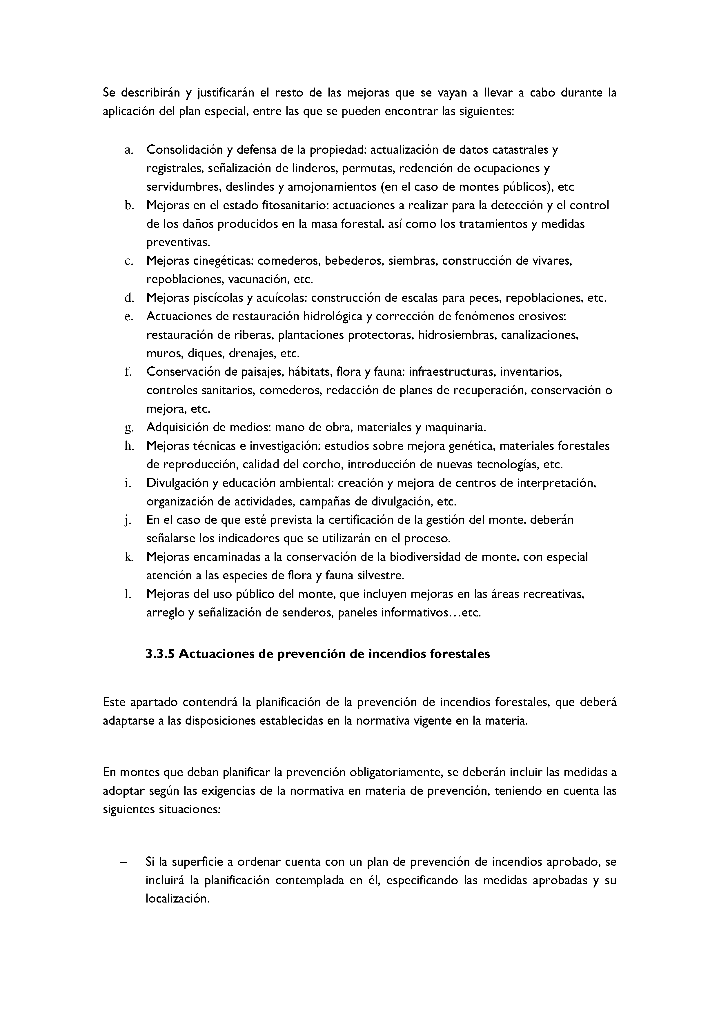 ANEXO - INSTRUCCIONES DE ORDENACIÓN DE LOS PROYECTOS DE ORDENACIÓN DE MONTES Pag 40