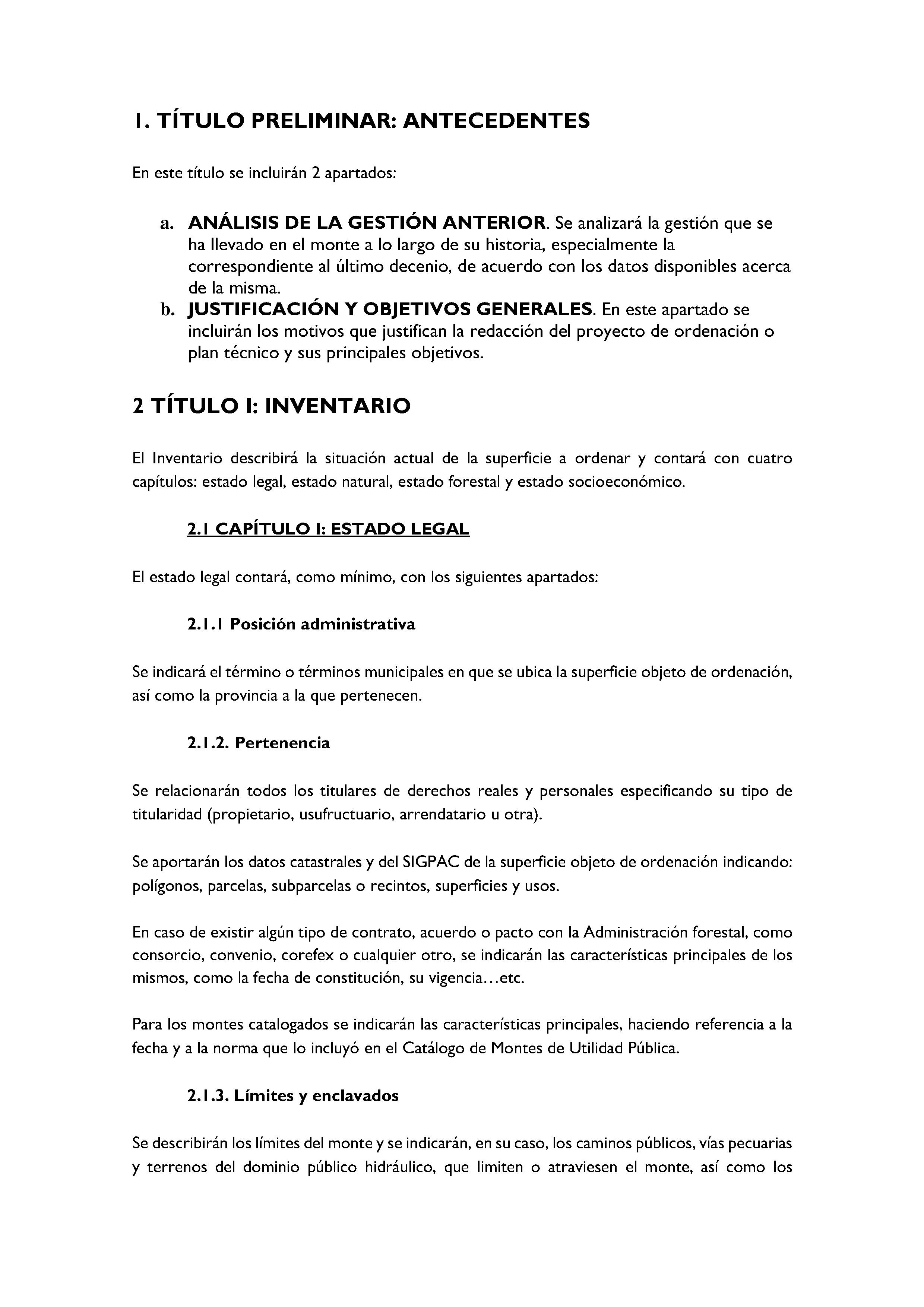 ANEXO - INSTRUCCIONES DE ORDENACIÓN DE LOS PROYECTOS DE ORDENACIÓN DE MONTES Pag 47