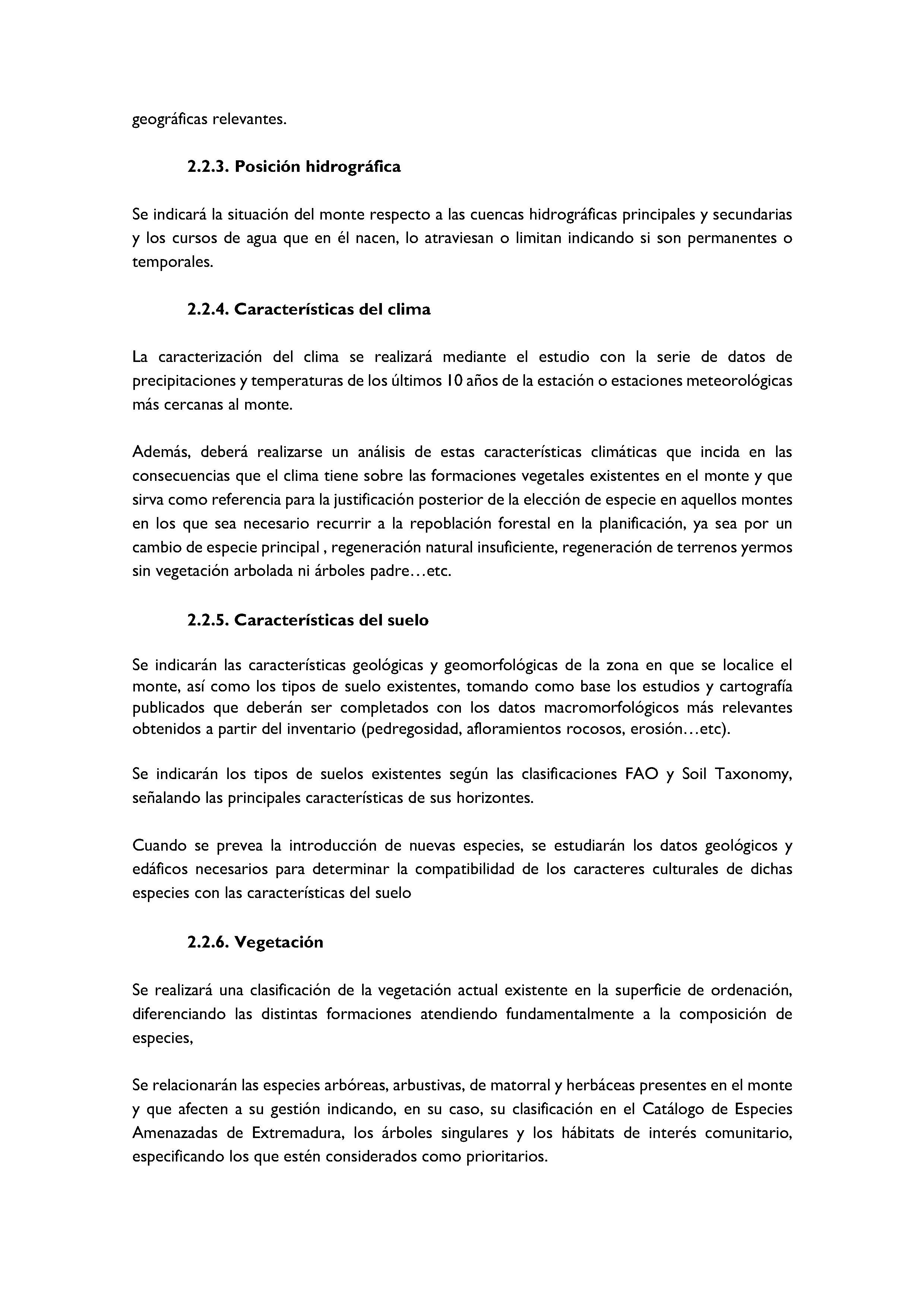 ANEXO - INSTRUCCIONES DE ORDENACIÓN DE LOS PROYECTOS DE ORDENACIÓN DE MONTES Pag 49