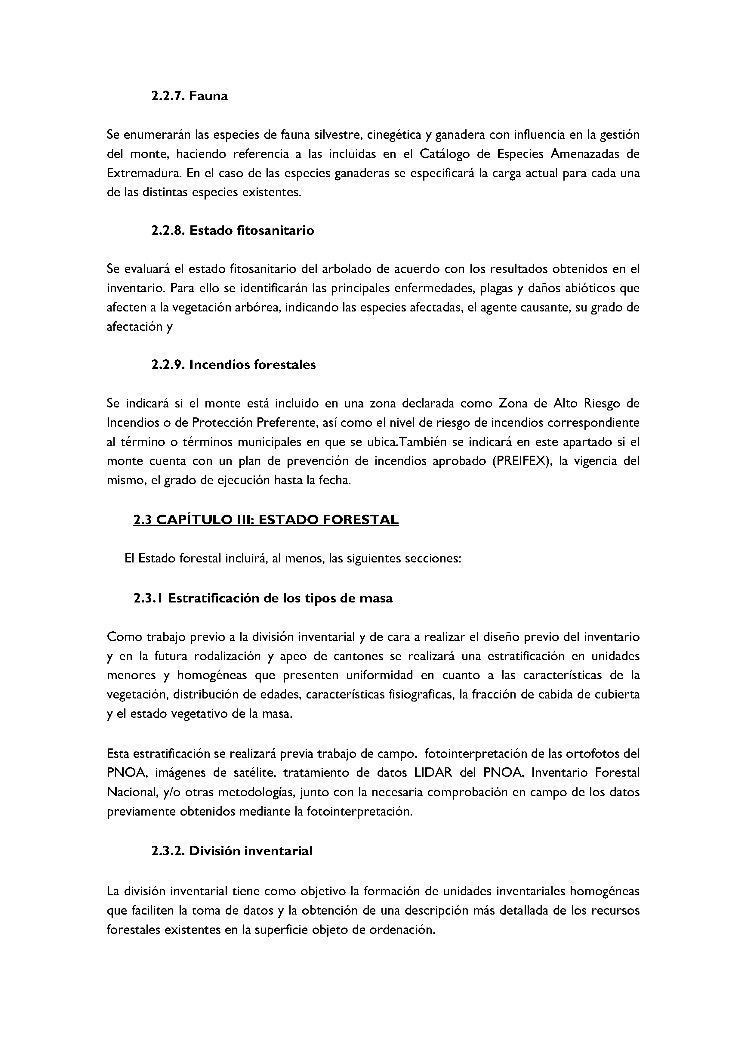 ANEXO - INSTRUCCIONES DE ORDENACIÓN DE LOS PROYECTOS DE ORDENACIÓN DE MONTES Pag 50