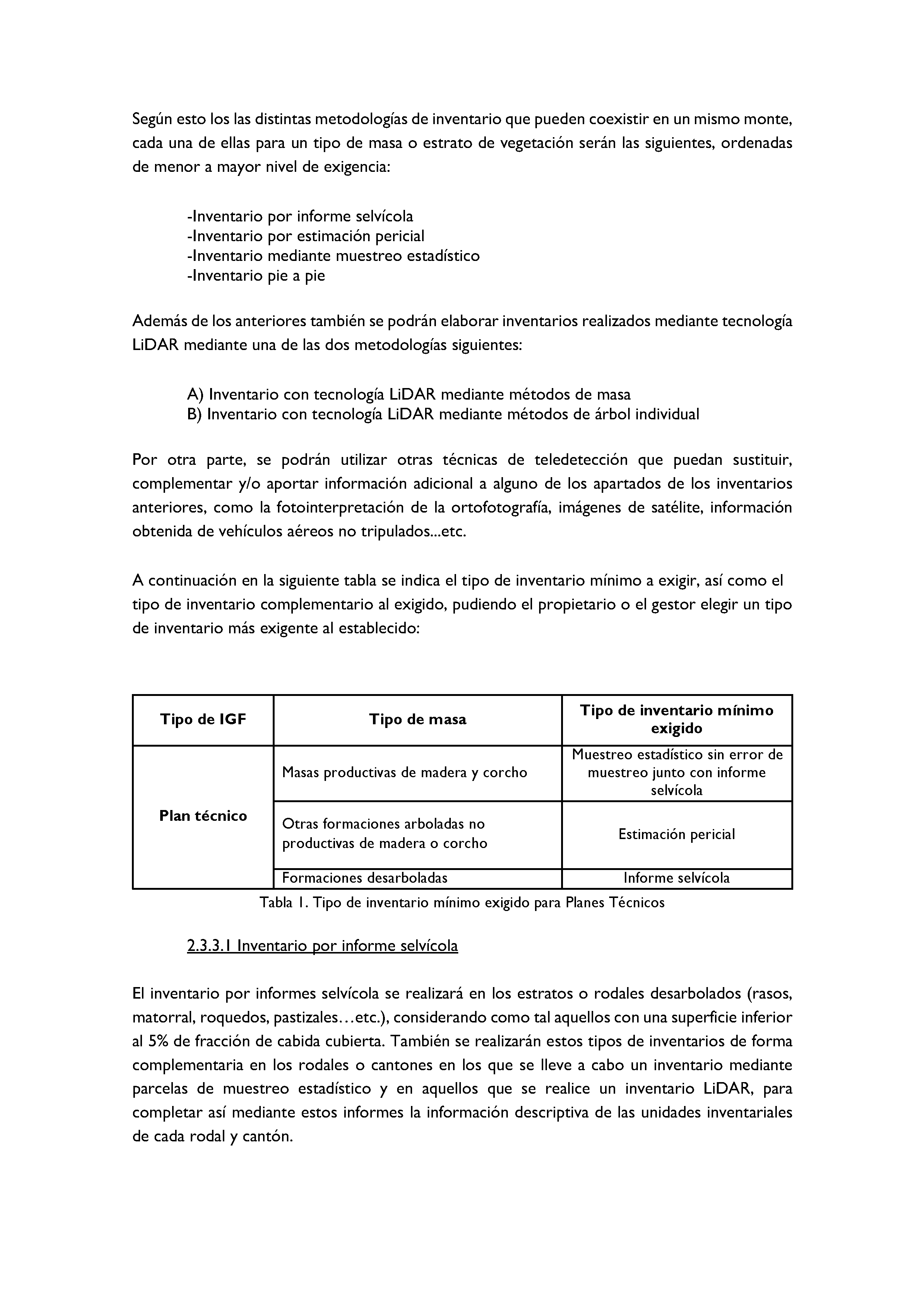 ANEXO - INSTRUCCIONES DE ORDENACIÓN DE LOS PROYECTOS DE ORDENACIÓN DE MONTES Pag 52