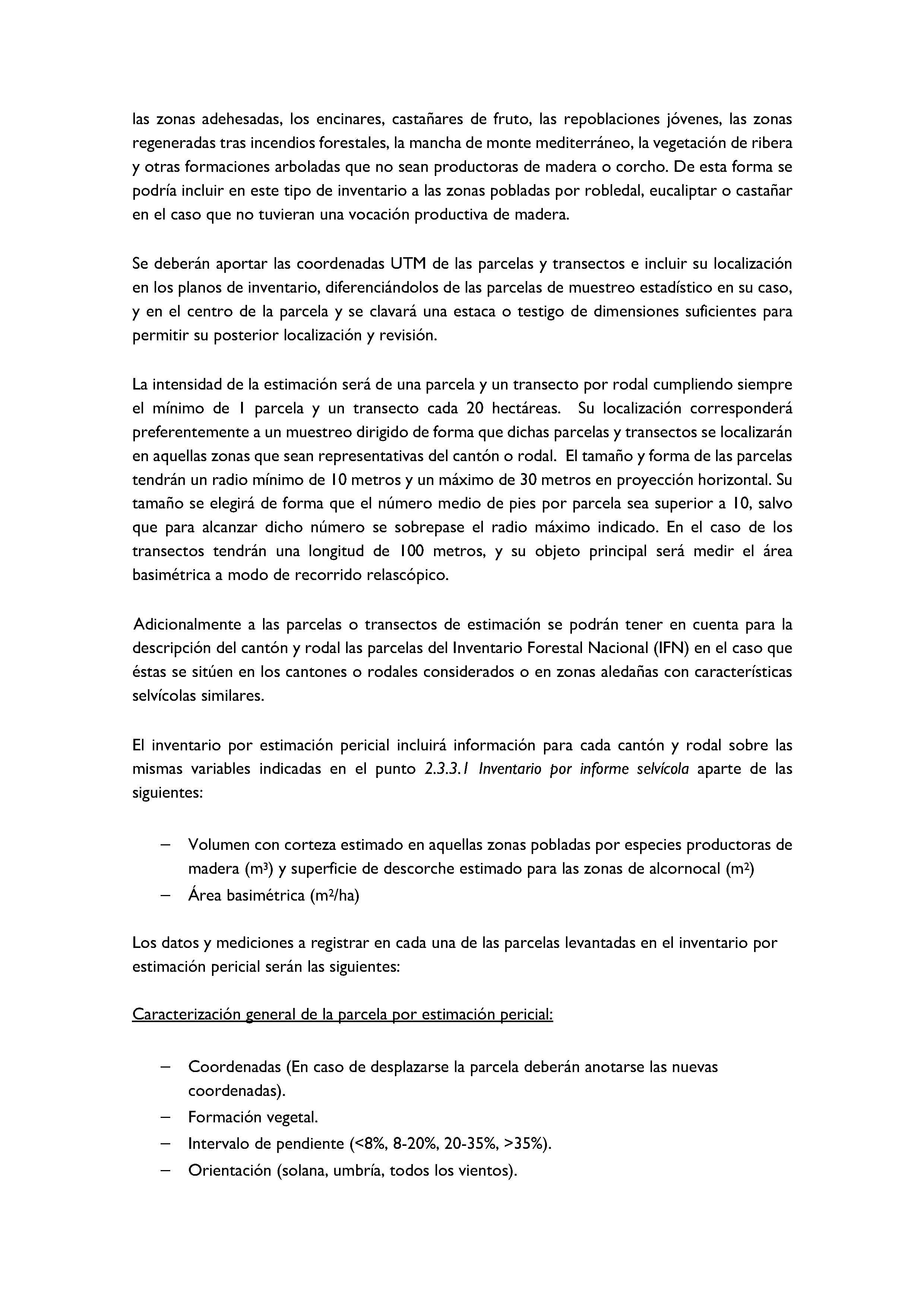 ANEXO - INSTRUCCIONES DE ORDENACIÓN DE LOS PROYECTOS DE ORDENACIÓN DE MONTES Pag 54