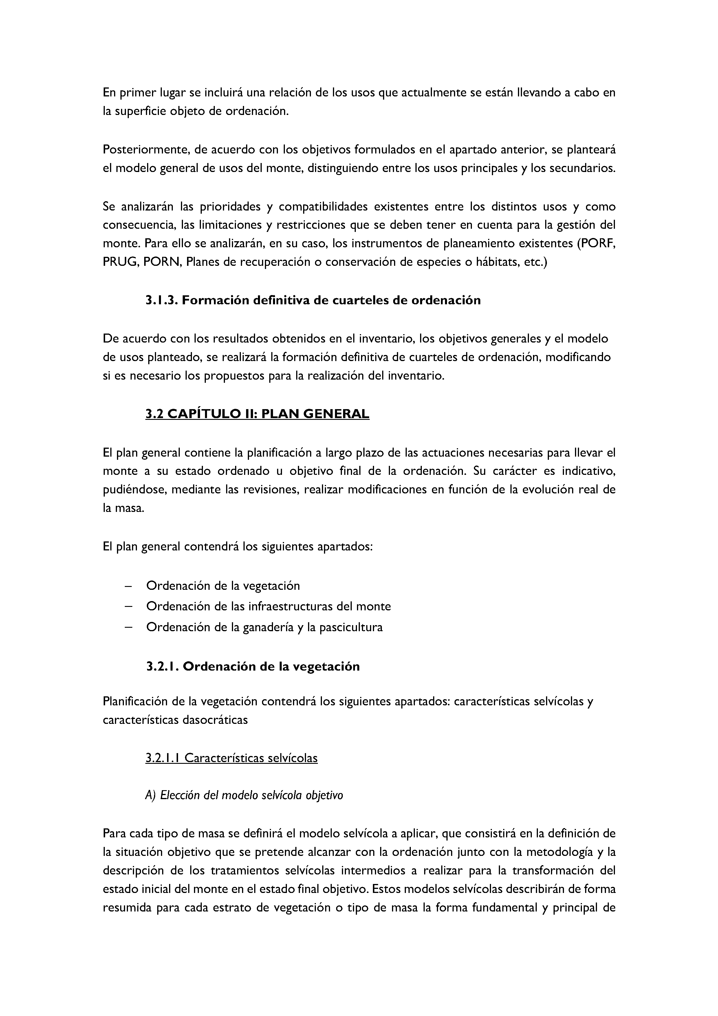 ANEXO - INSTRUCCIONES DE ORDENACIÓN DE LOS PROYECTOS DE ORDENACIÓN DE MONTES Pag 66