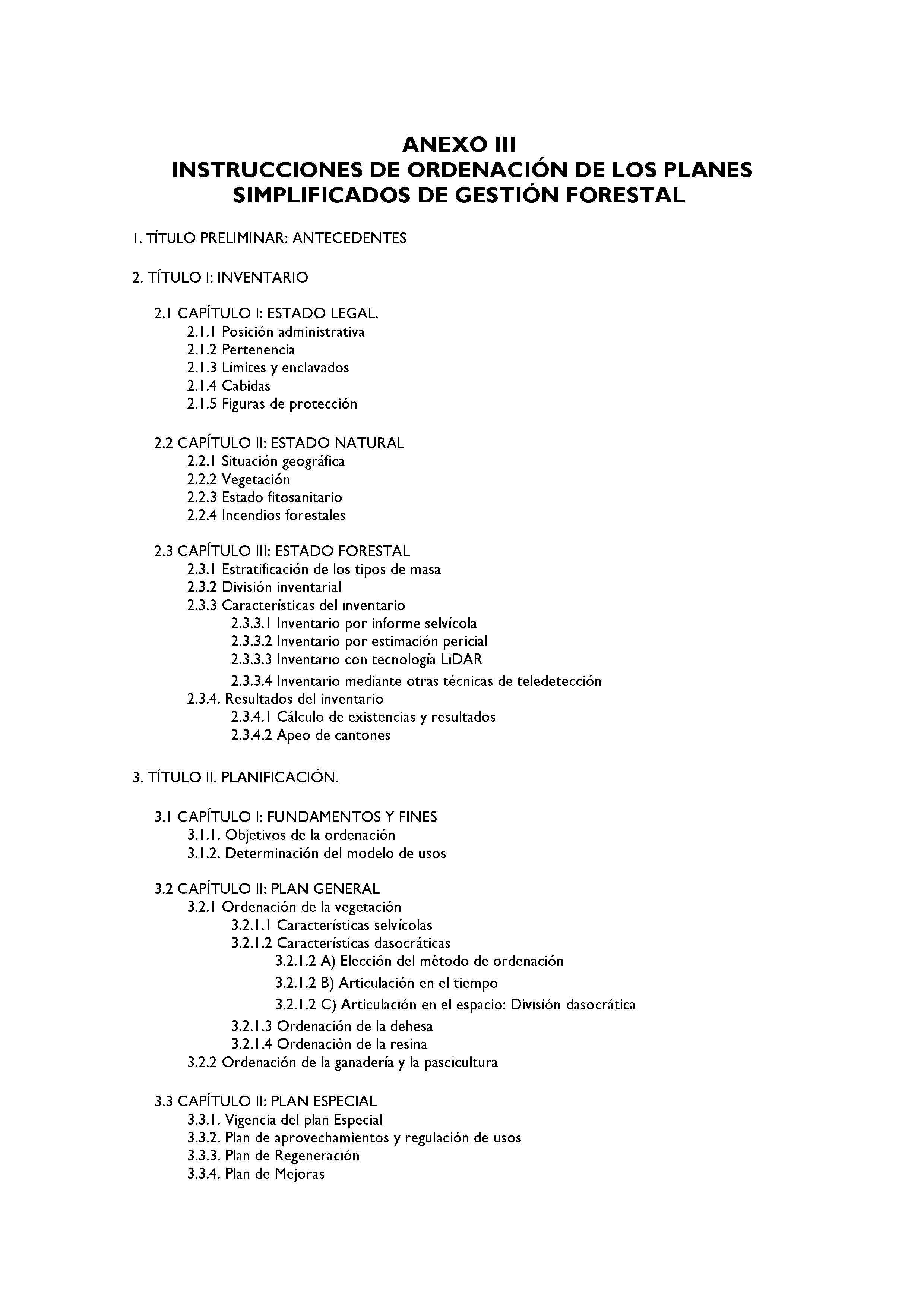 ANEXO - INSTRUCCIONES DE ORDENACIÓN DE LOS PROYECTOS DE ORDENACIÓN DE MONTES Pag 81