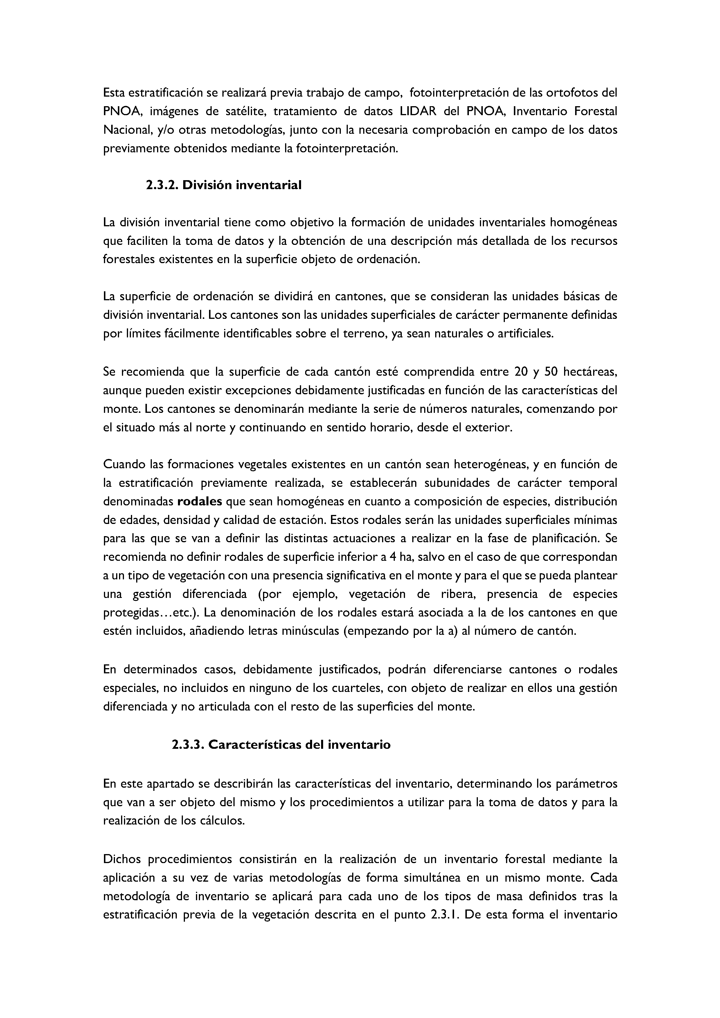 ANEXO - INSTRUCCIONES DE ORDENACIÓN DE LOS PROYECTOS DE ORDENACIÓN DE MONTES Pag 85
