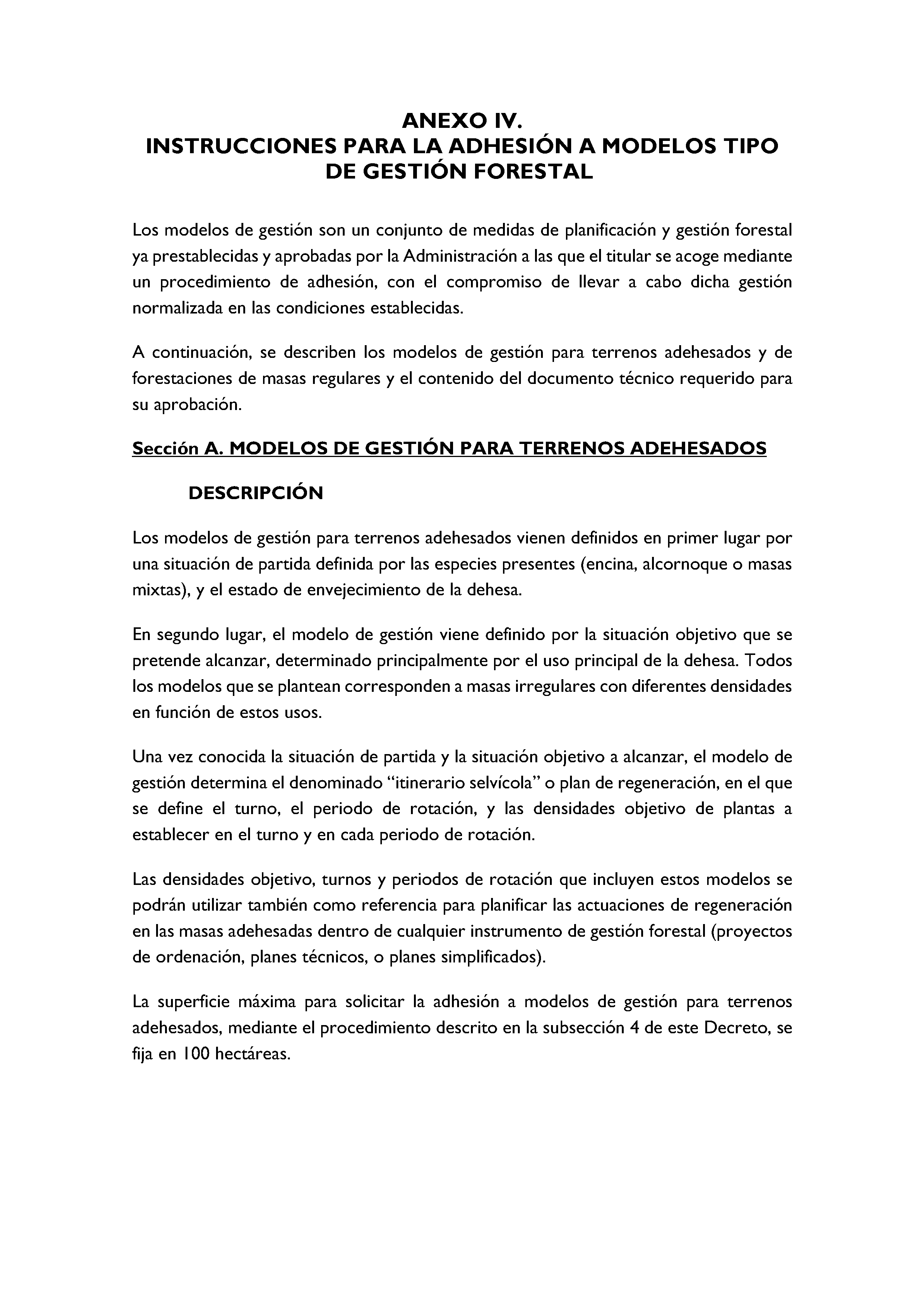 ANEXO - INSTRUCCIONES DE ORDENACIÓN DE LOS PROYECTOS DE ORDENACIÓN DE MONTES Pag 100