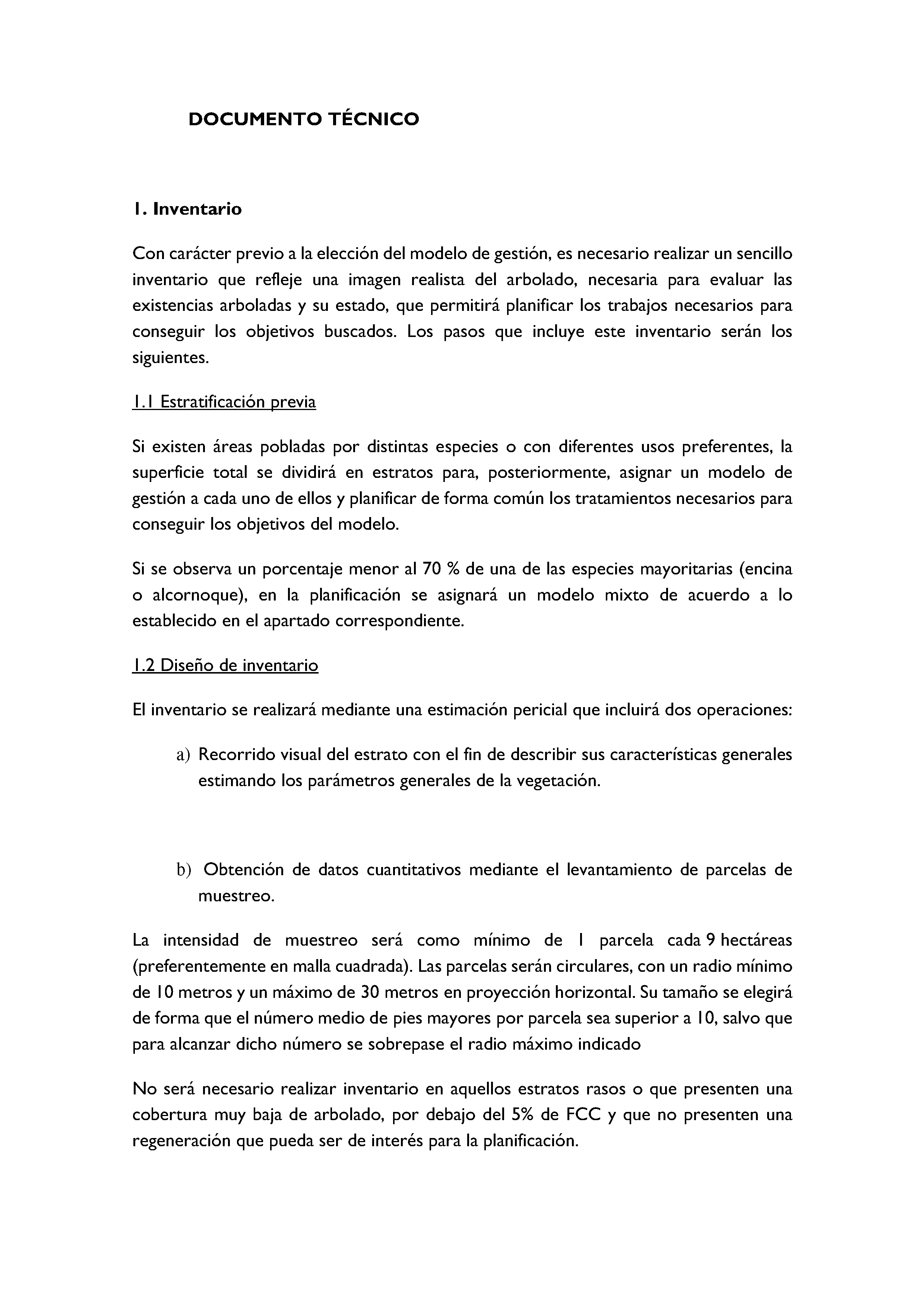 ANEXO - INSTRUCCIONES DE ORDENACIÓN DE LOS PROYECTOS DE ORDENACIÓN DE MONTES Pag 101