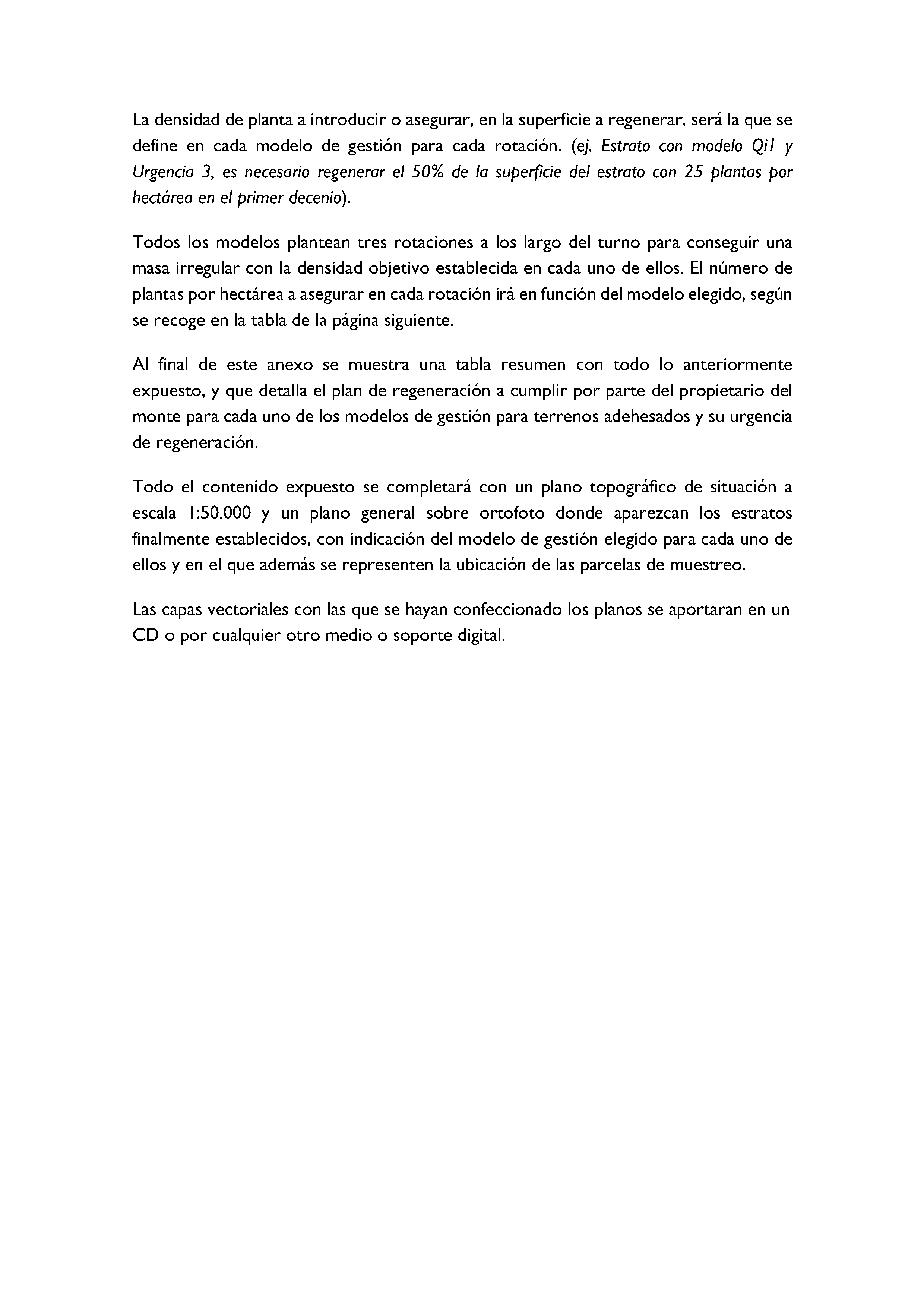 ANEXO - INSTRUCCIONES DE ORDENACIÓN DE LOS PROYECTOS DE ORDENACIÓN DE MONTES Pag 109