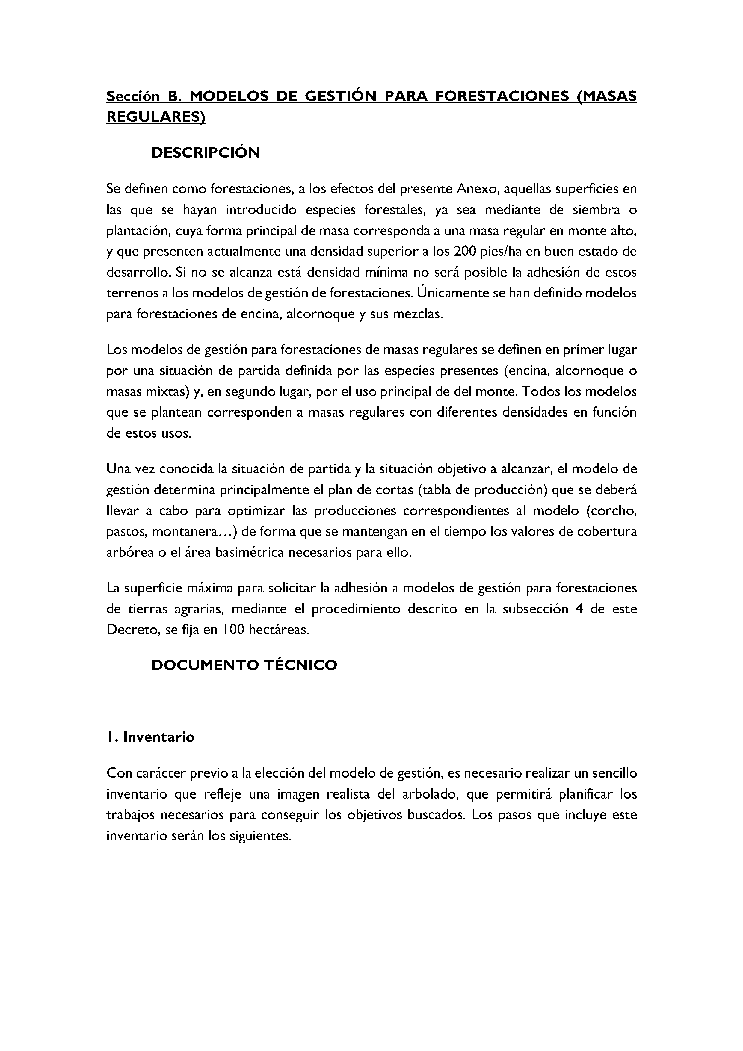 ANEXO - INSTRUCCIONES DE ORDENACIÓN DE LOS PROYECTOS DE ORDENACIÓN DE MONTES Pag 111