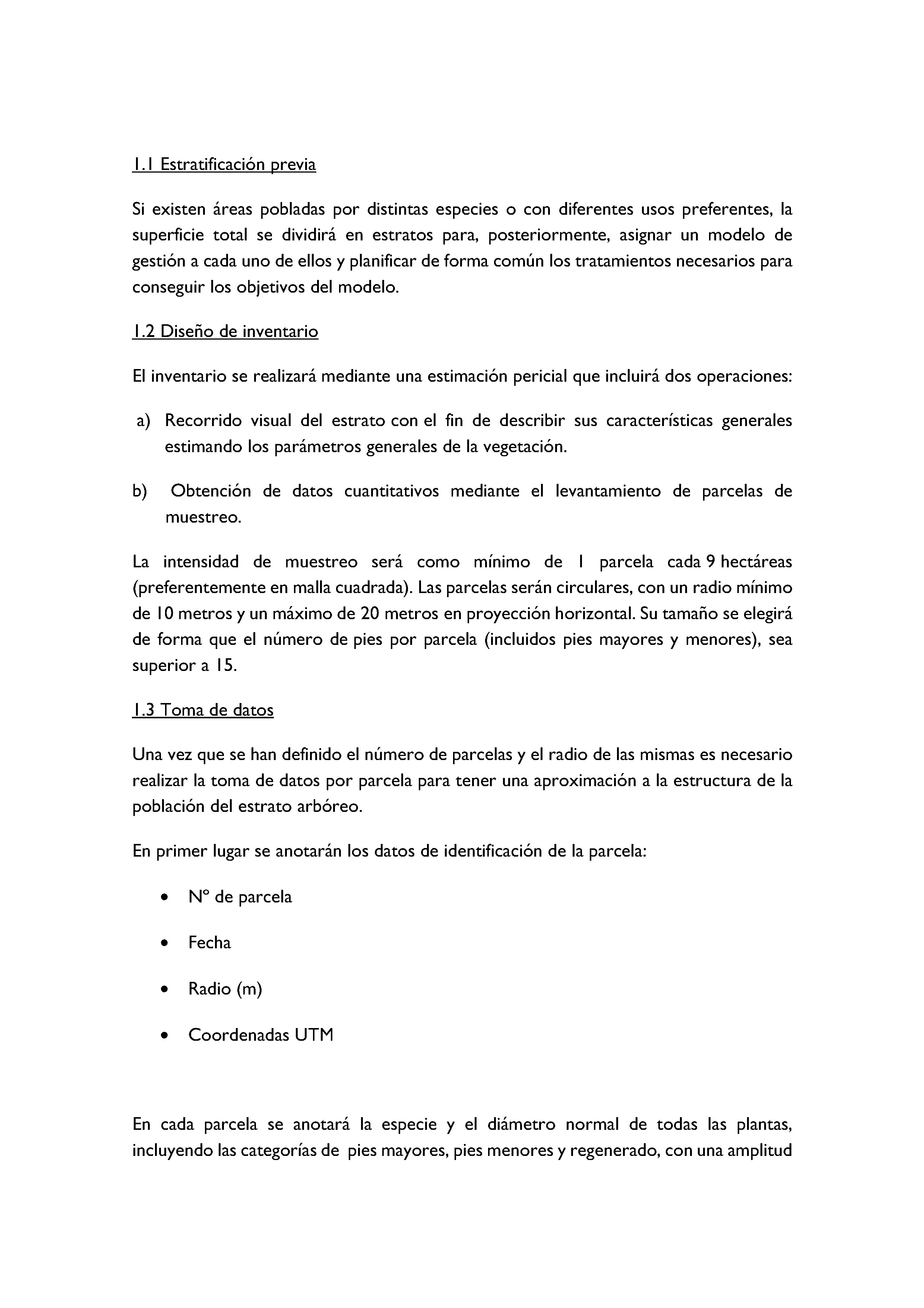 ANEXO - INSTRUCCIONES DE ORDENACIÓN DE LOS PROYECTOS DE ORDENACIÓN DE MONTES Pag 112
