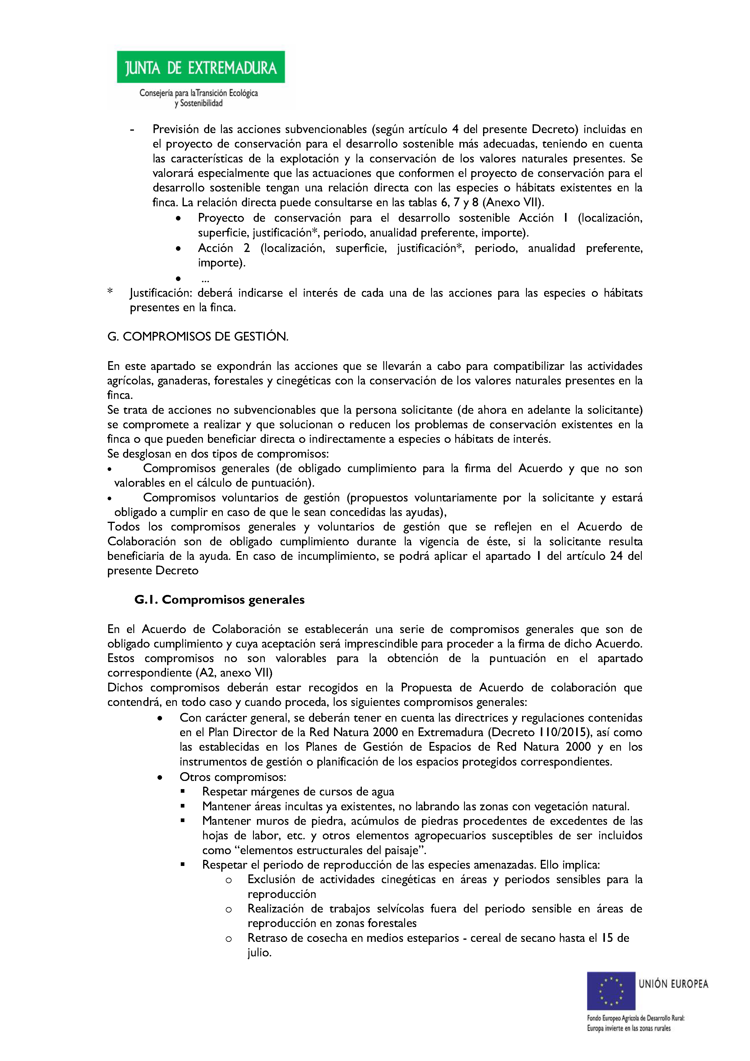 ANEXO VIII 1. PROPUESTA DE ACUERDO DE COLABORACIÓN PARA EL DESARROLLO SOSTENIBLE Pag 2