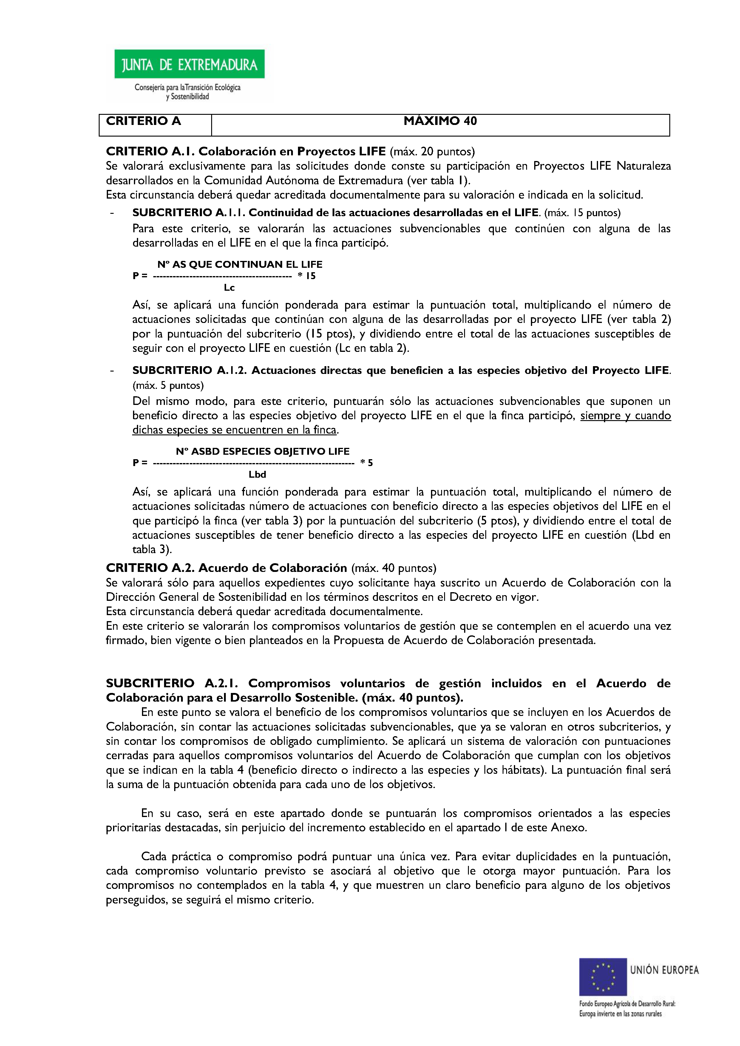 ANEXO VII CRITERIOS DE OTORGAMIENTO DE LA SUBVENCIÓN Pag 5