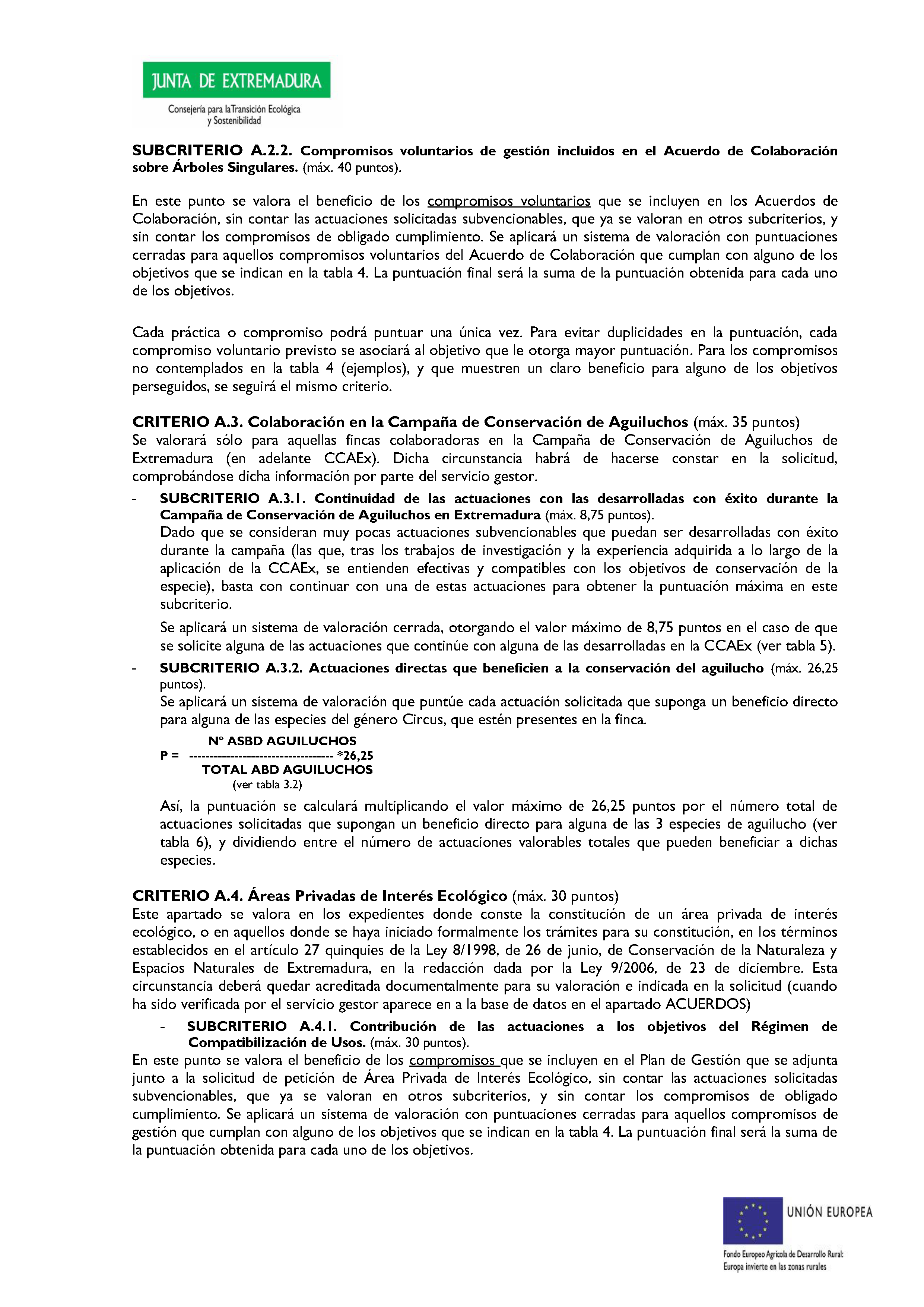 ANEXO VII CRITERIOS DE OTORGAMIENTO DE LA SUBVENCIÓN Pag 6
