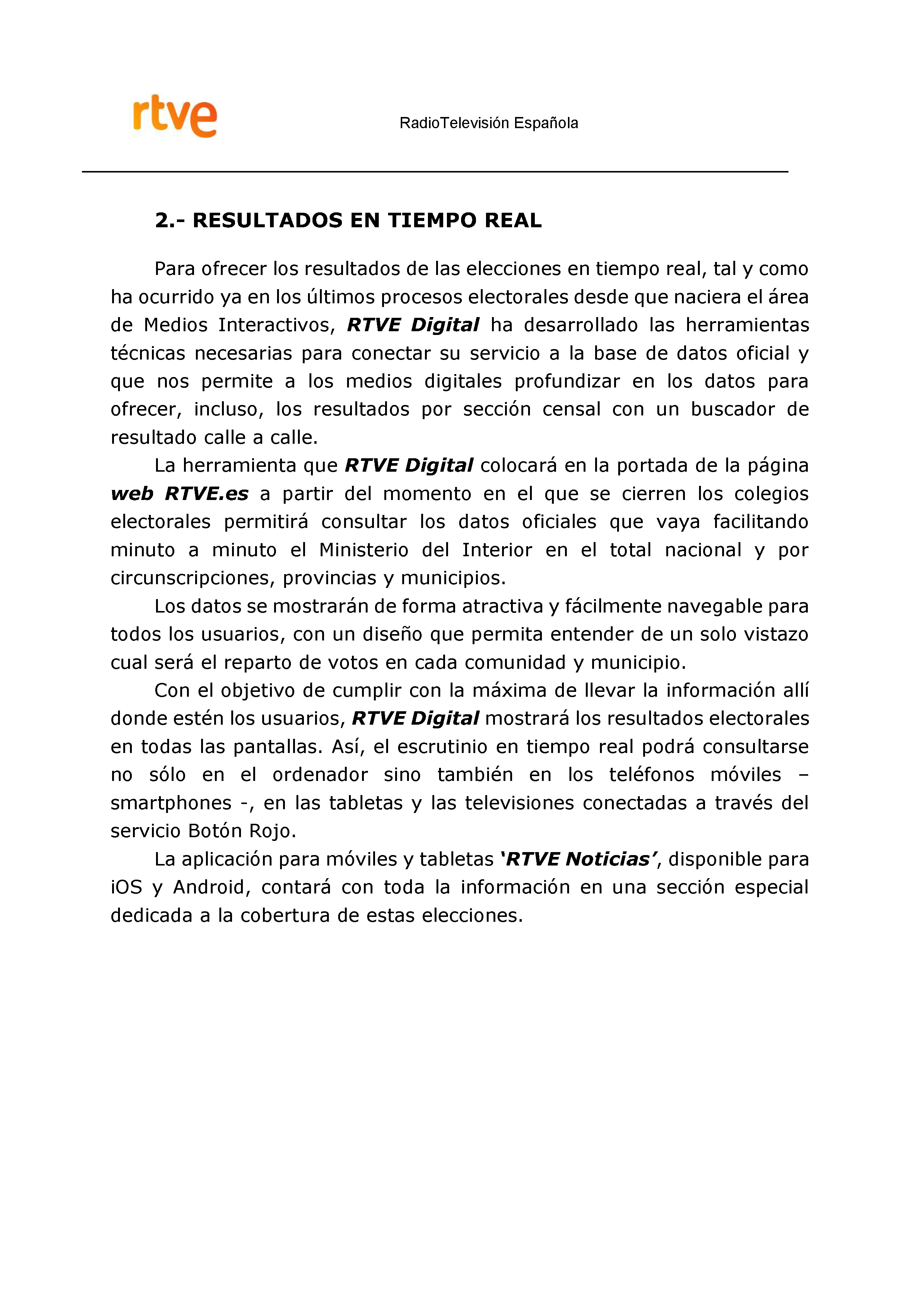 PLAN DE COBERTURA INFORMATIVA RTVE en Extremadura ELECCIONES MUNICIPALES Y AUTONÓMICAS Pag 14