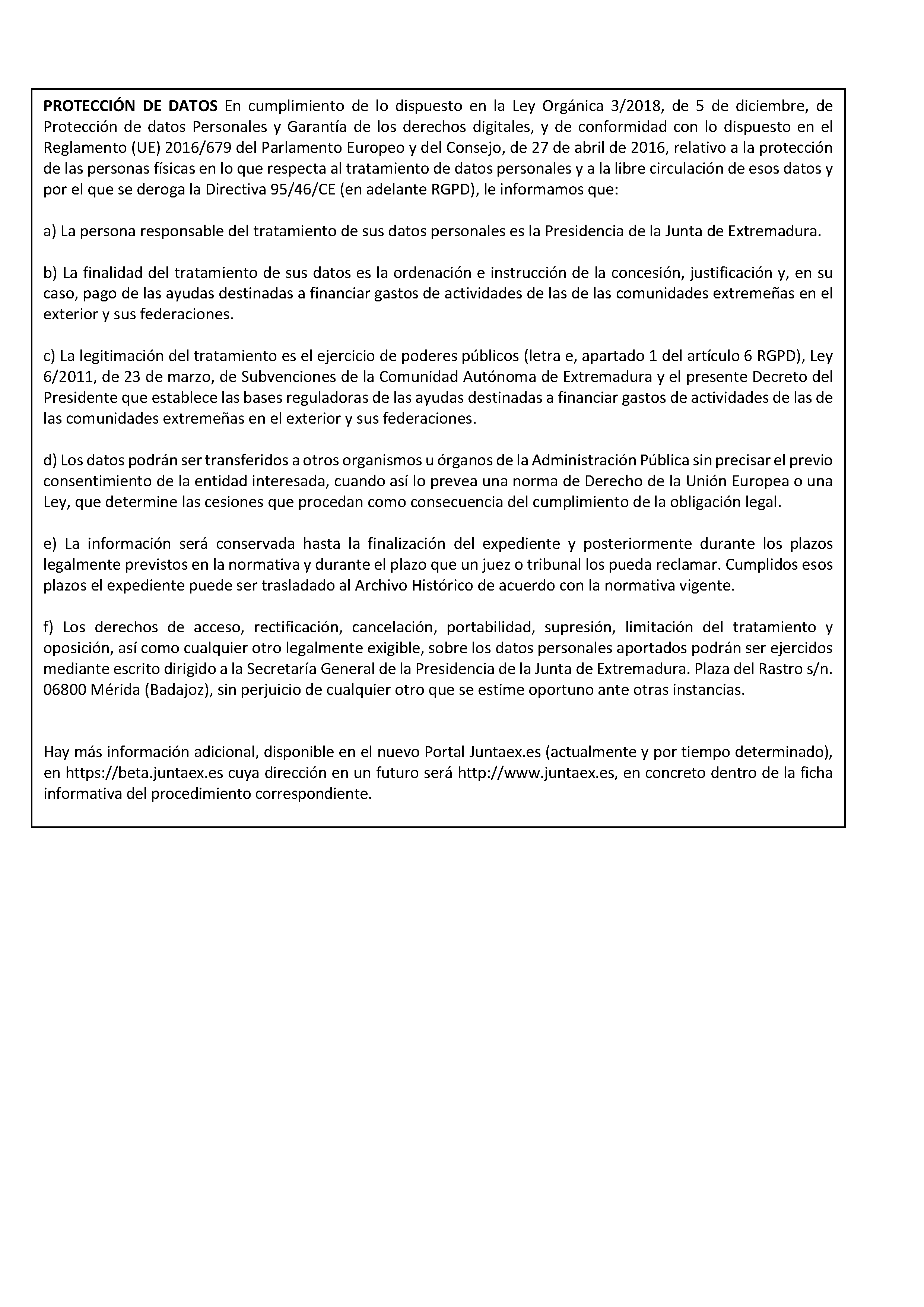 ANEXO I a)  SOLICITUD AYUDAS A LAS FEDERACIONES DE COMUNIDADES EXTREMEÑAS EN EL EXTERIOR Pag 4
